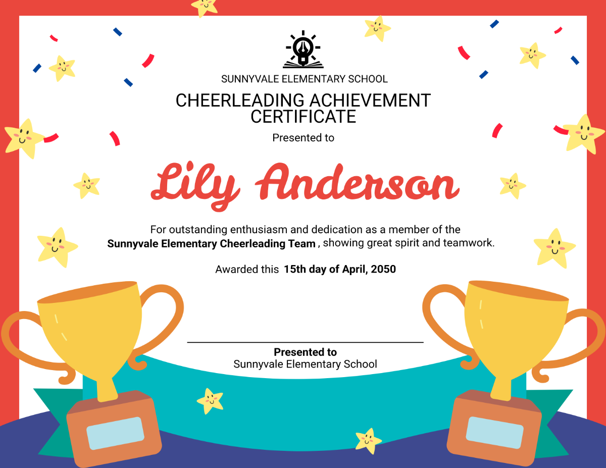 Free Printable Cheer leading Certificate Templates To Customize Online