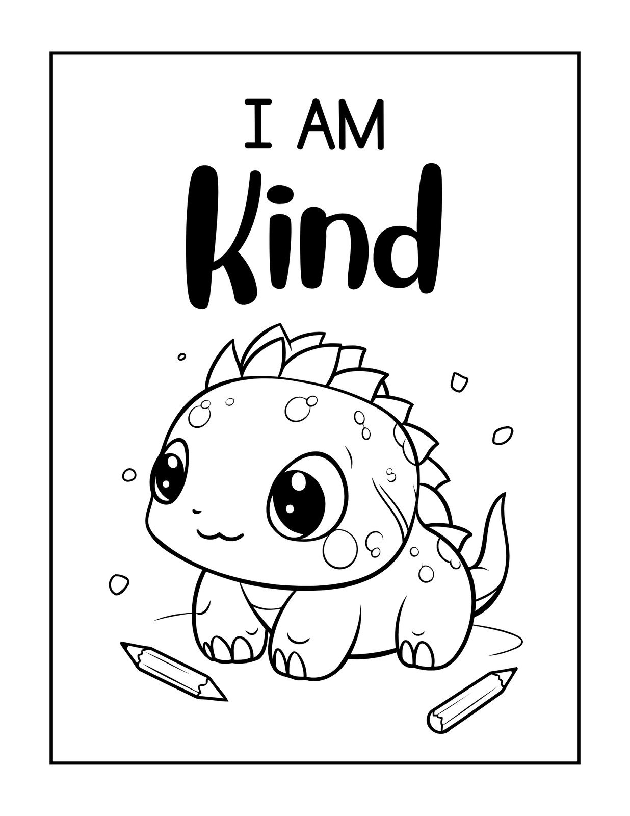 Blank Printable Color Cartoon For Kids