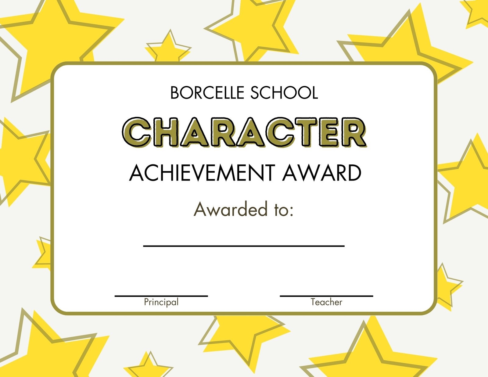 Blank Award Certificate Printable