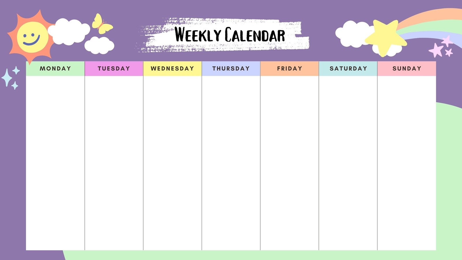 Free Printable Customizable Weekly Calendar Templates Canva