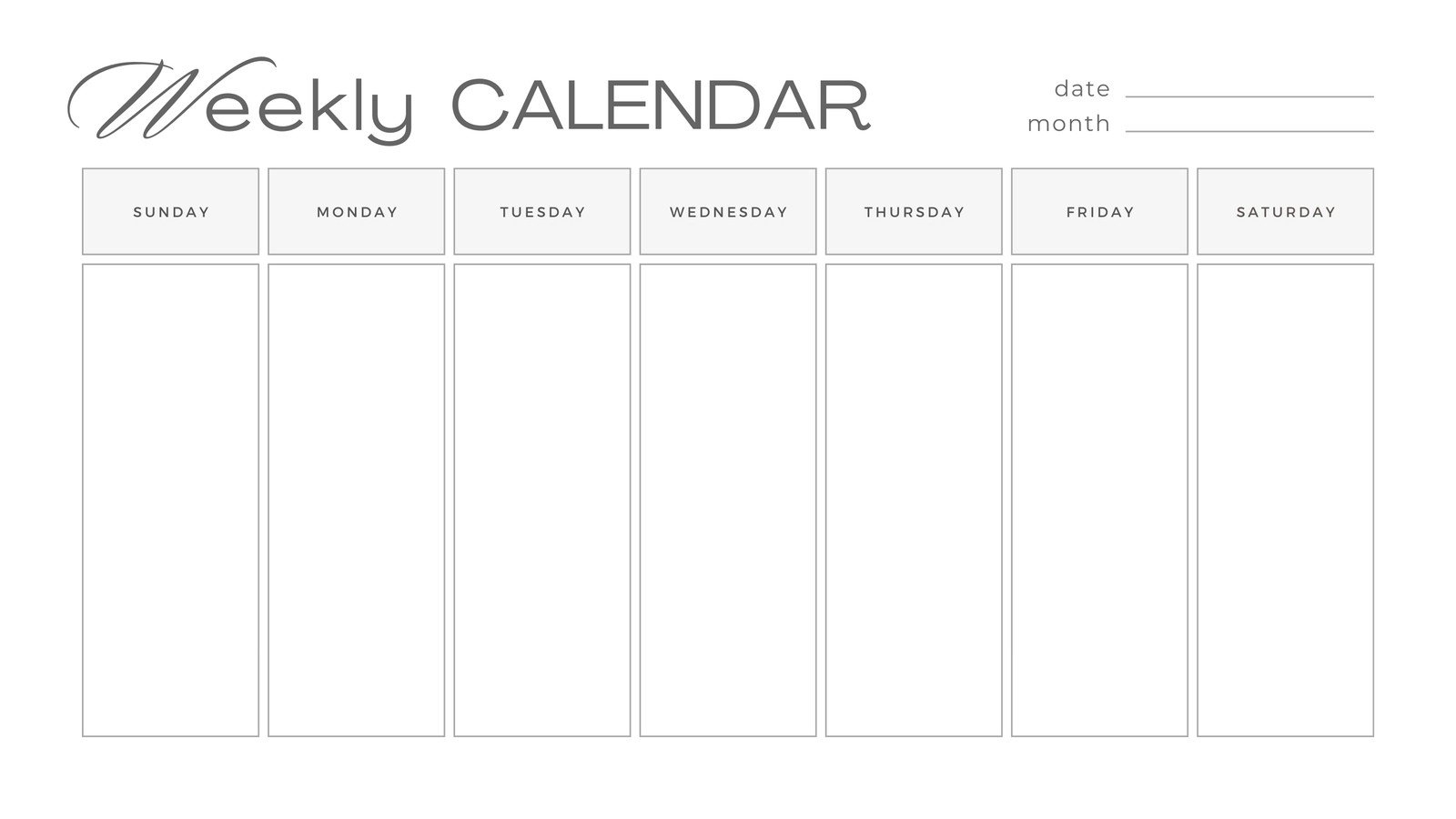 Free Printable Customizable Weekly Calendar Templates Canva Worksheets Library