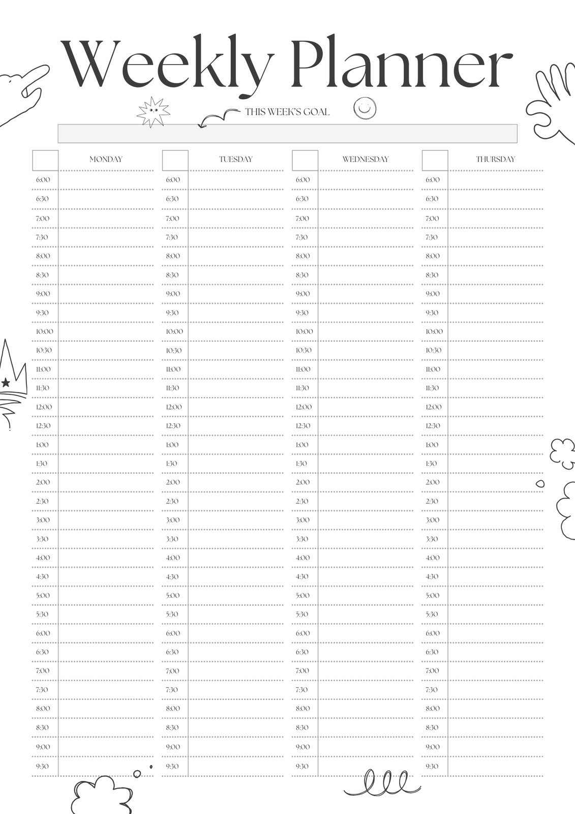 Free Printable Cute Planner Templates To Edit Online Canva