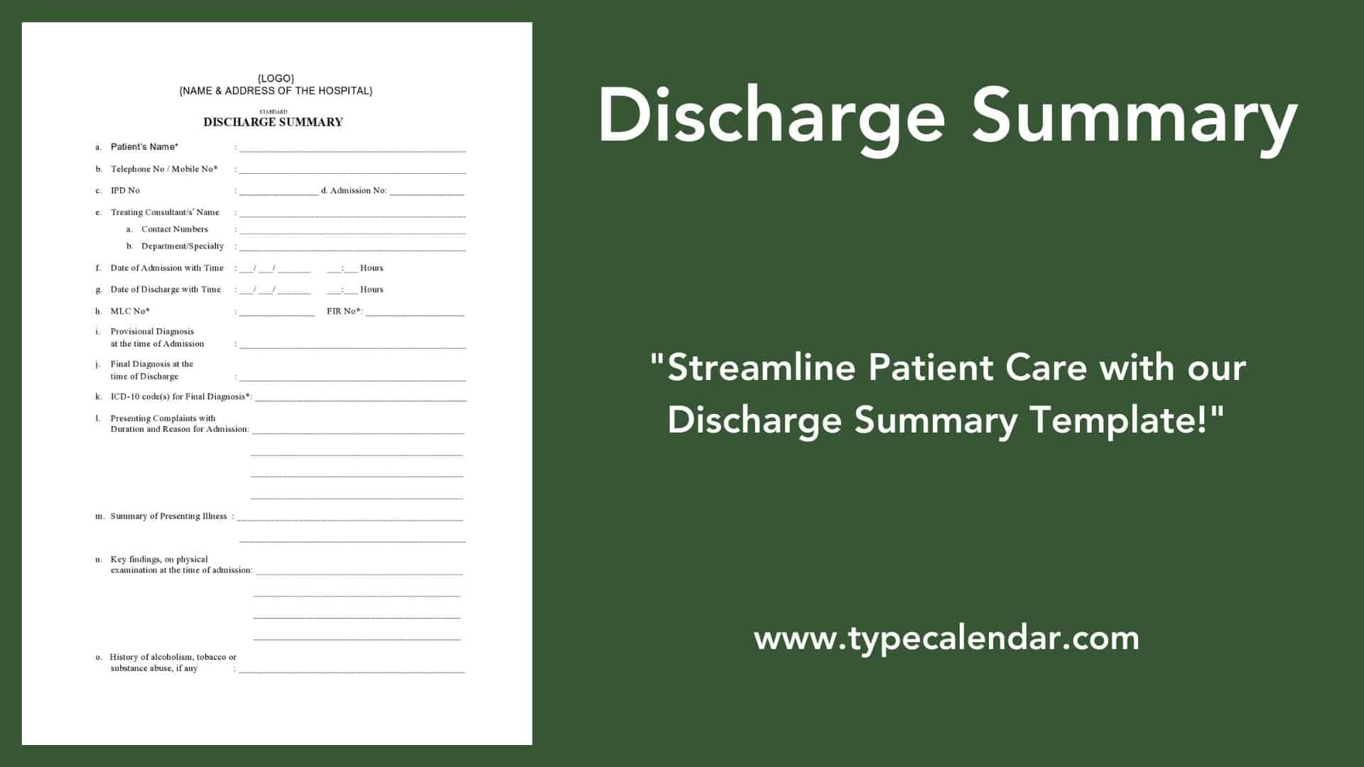 Printable Mental Health Hospital Blank Form