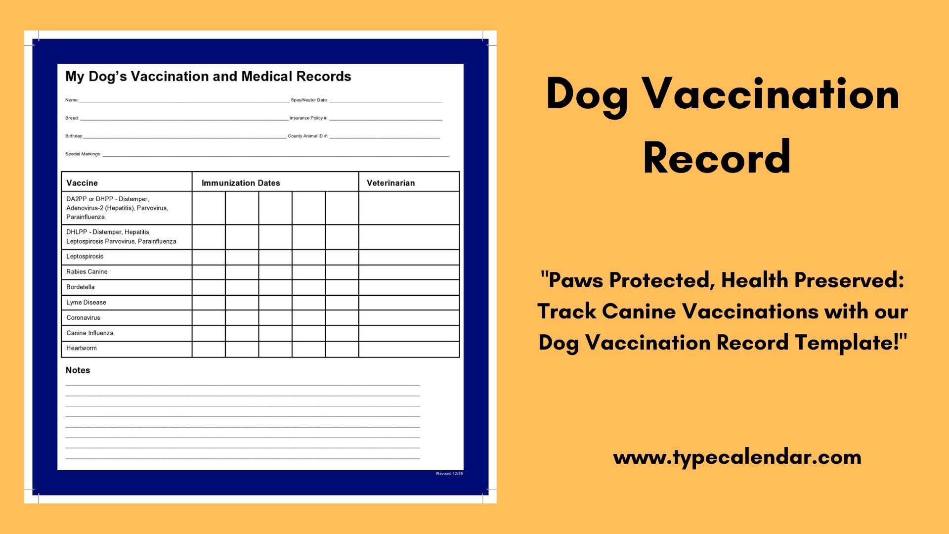 Blank Printable Animal Health Forms
