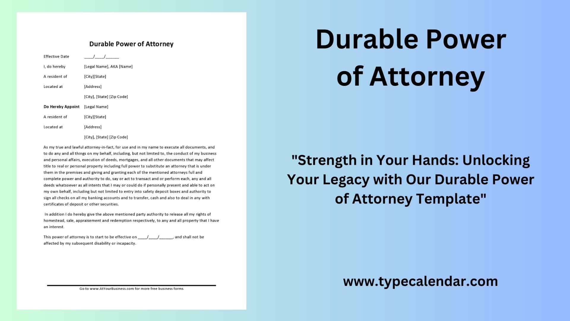 Blank Printable Dpoa Form