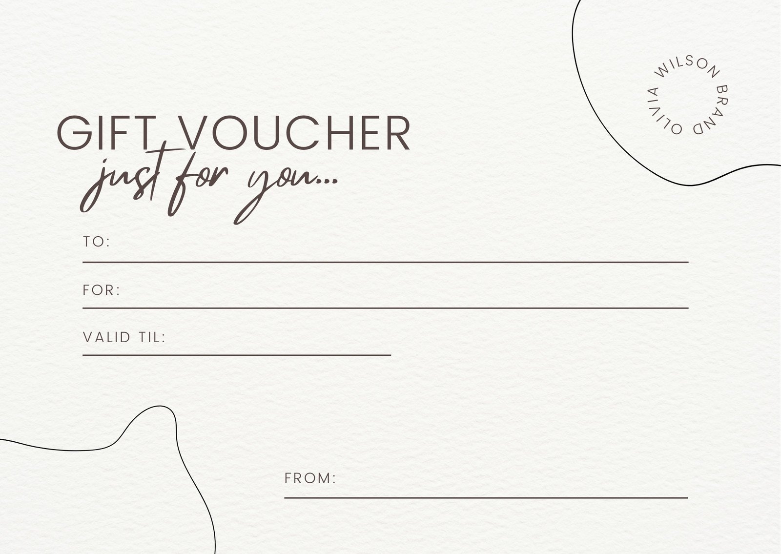 Fill In The Blank Gift Certificate Printable