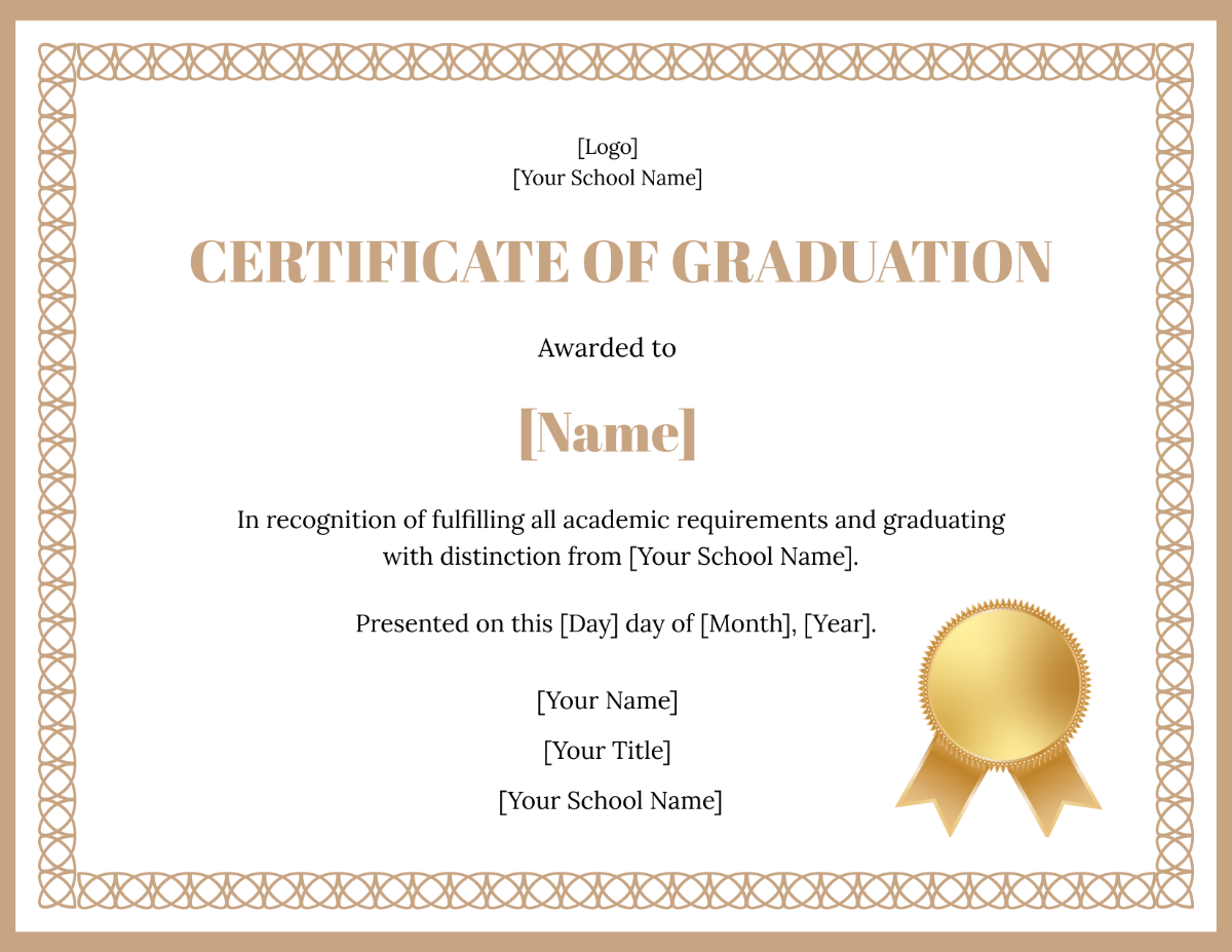 Free Printable Graduation Certificate Templates To Customize Online