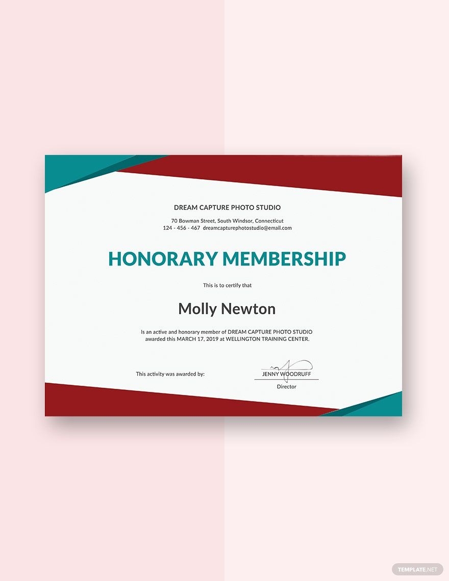 Free Printable Honorary Certificate Templates To Customize Online