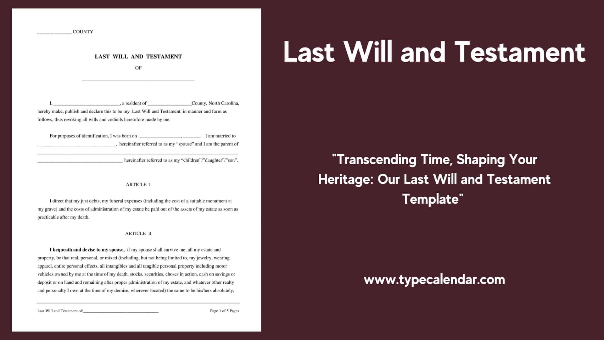 Printable Blank Will Forms