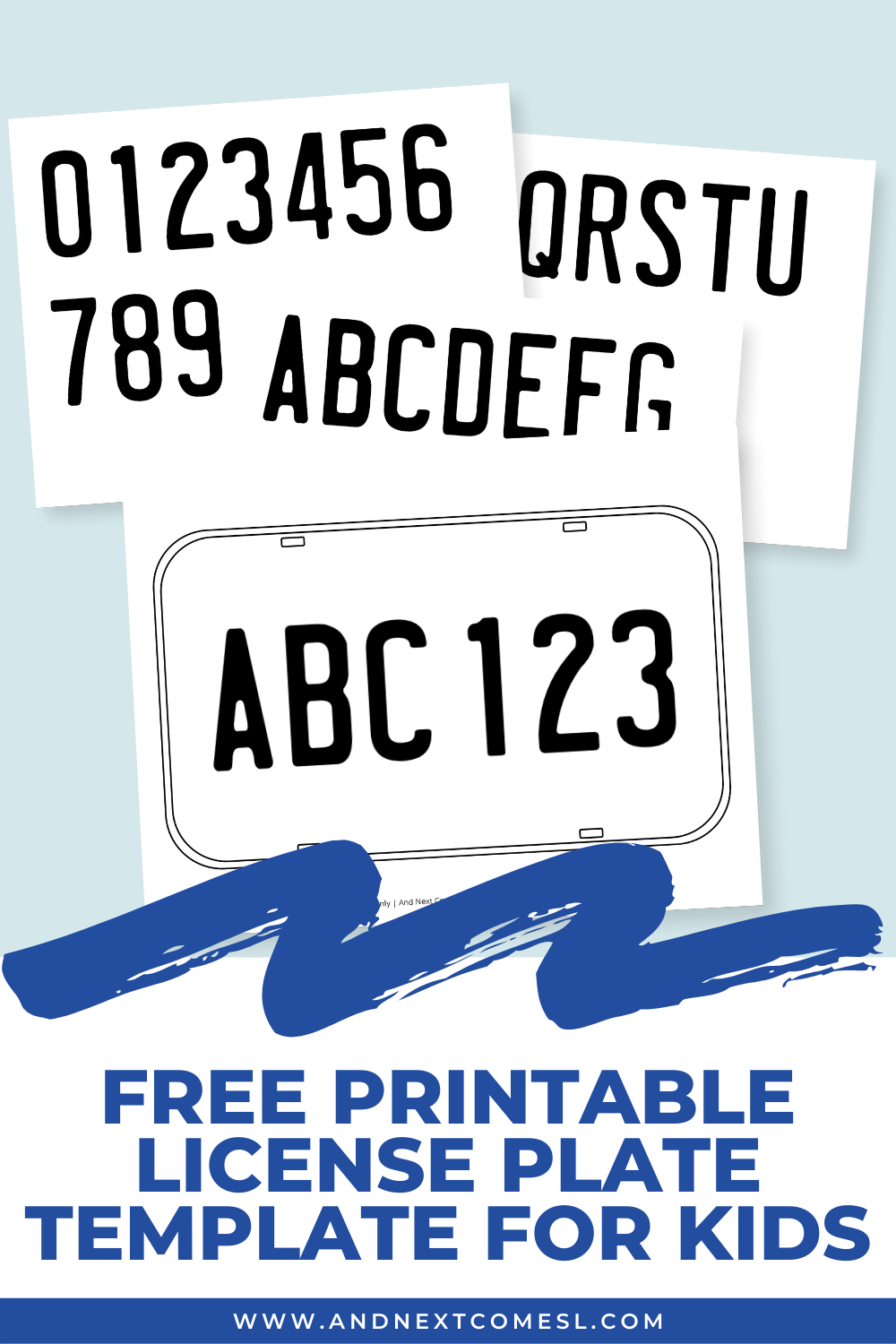 Blank License Plate Template Printable