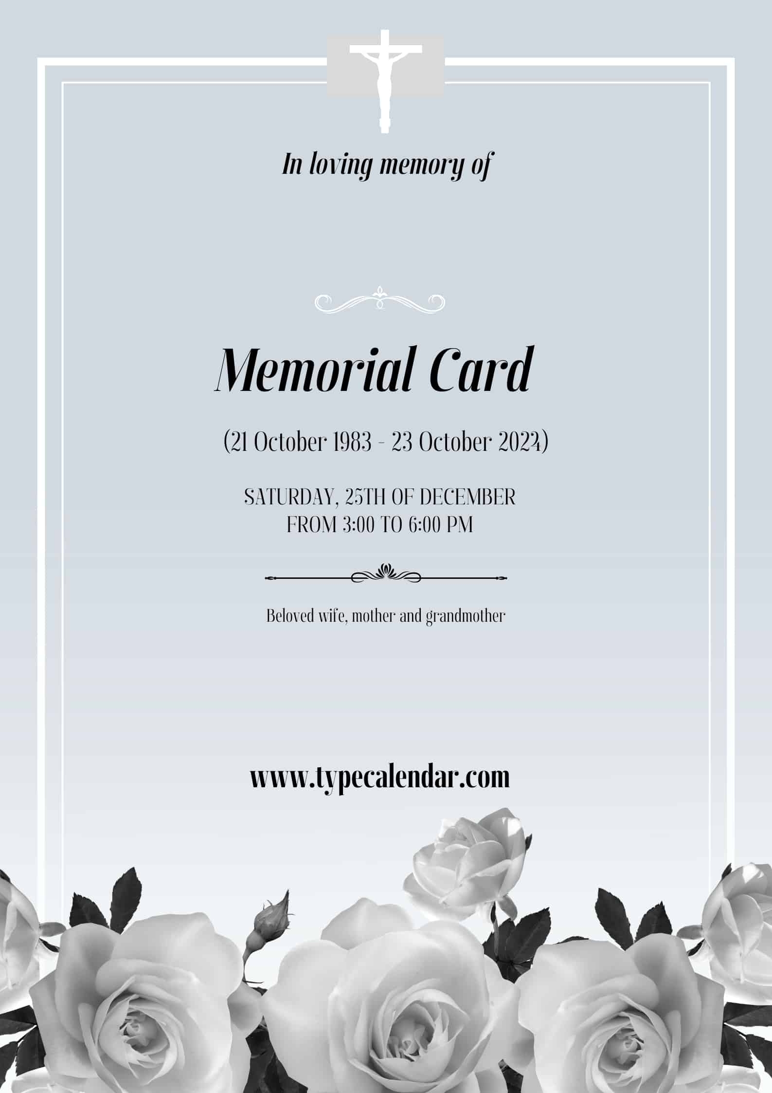 Printable Free Blank Funeral Program Templates