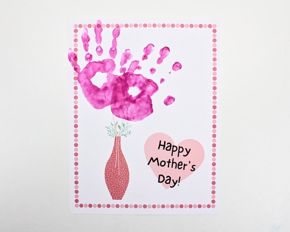Free Printable Mother s Day Handprint Art Template The Craft at Home Family