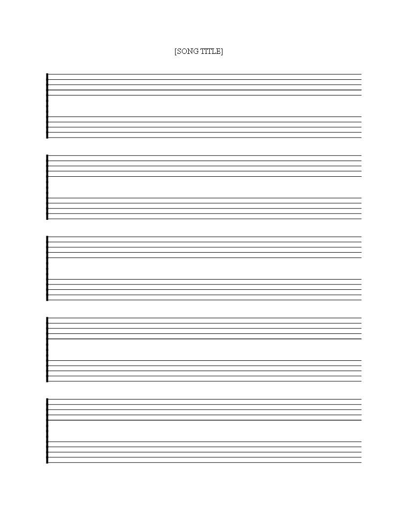 Free Printable Music Staff Sheet 5 Double Lines Templates At Allbusinesstemplates