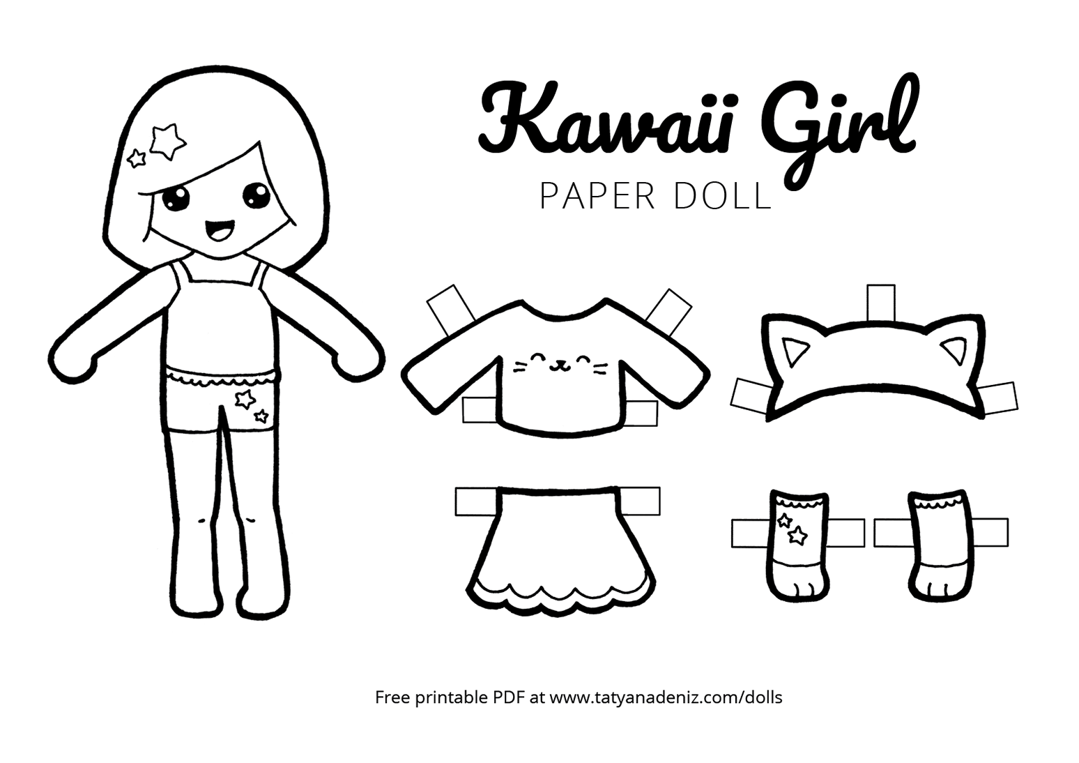 Free Printable Paper Dolls Black And White Clearance