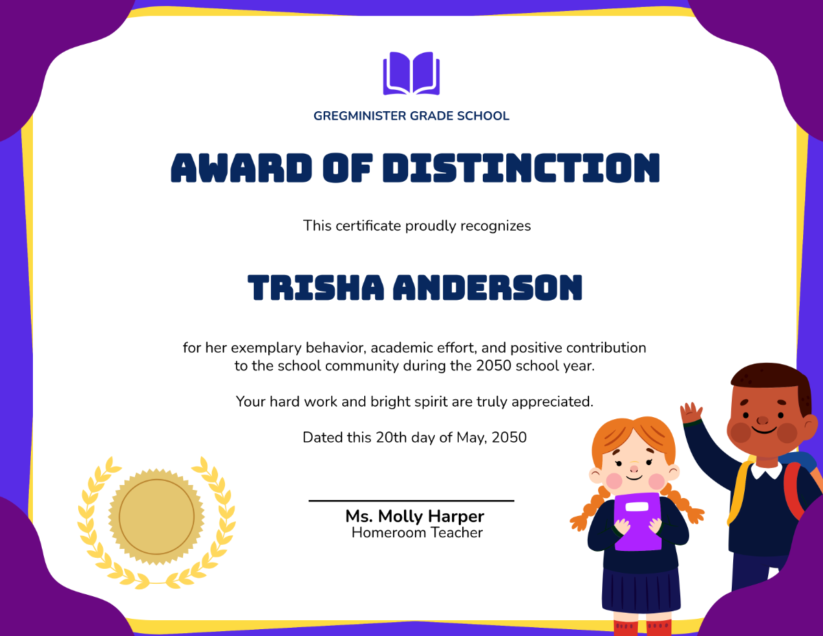 Printable Blank Character Ed Certificate