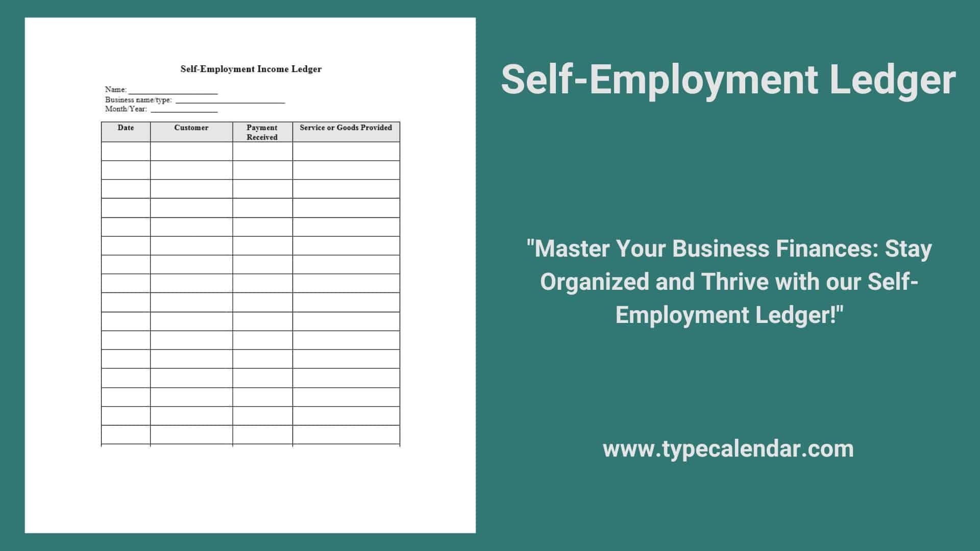 Printable Blank Ledger Pages For Taxes