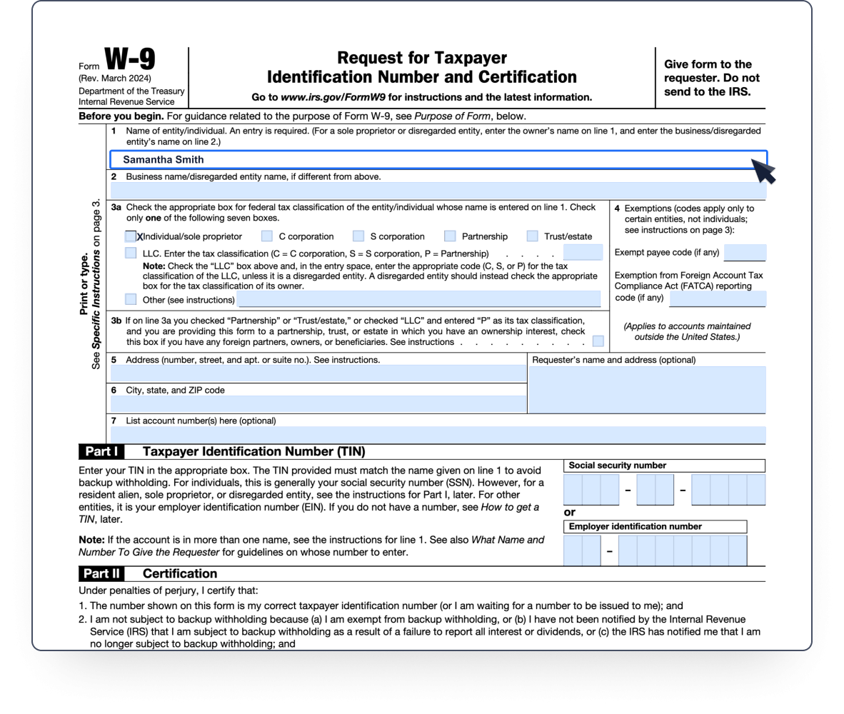 Blank W 9 Form 2025 Printable Blank W 9 Form 2025 Printable
