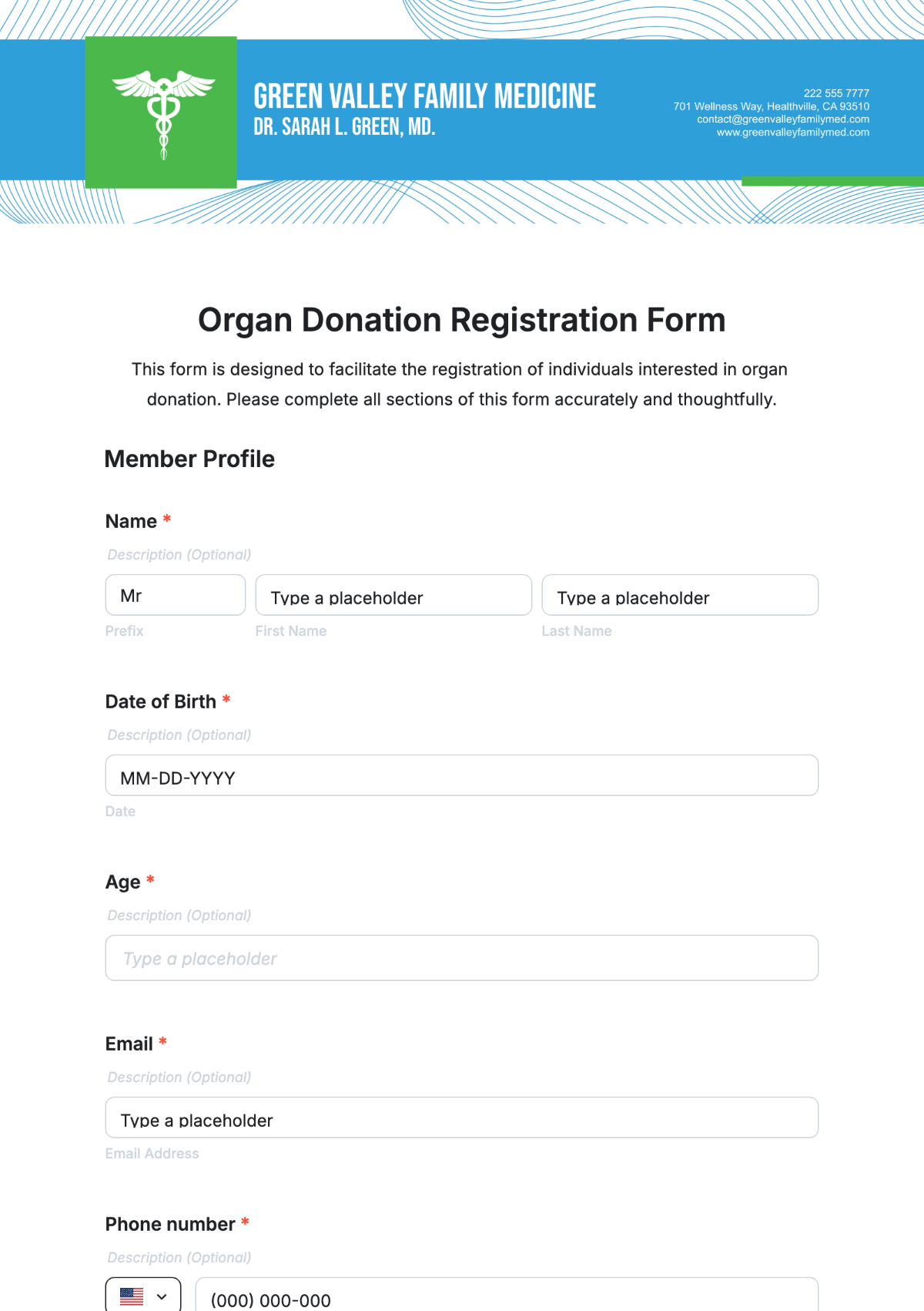 Free Registration Form Templates To Edit Online
