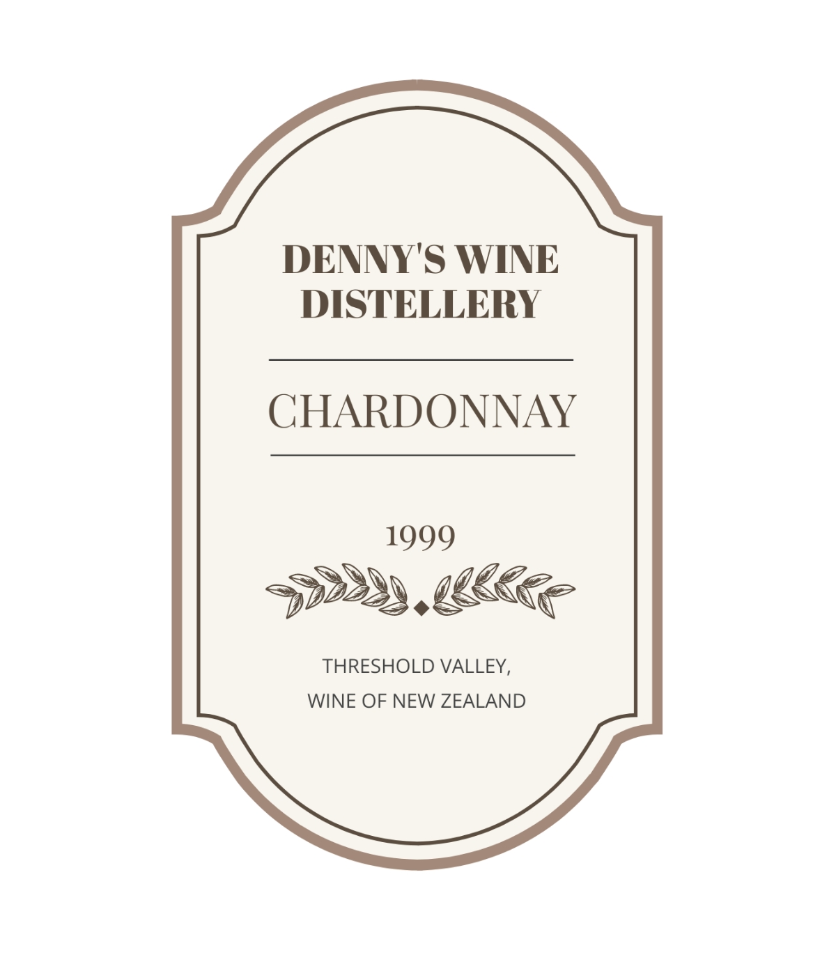 Blank Printable Wine Label Template