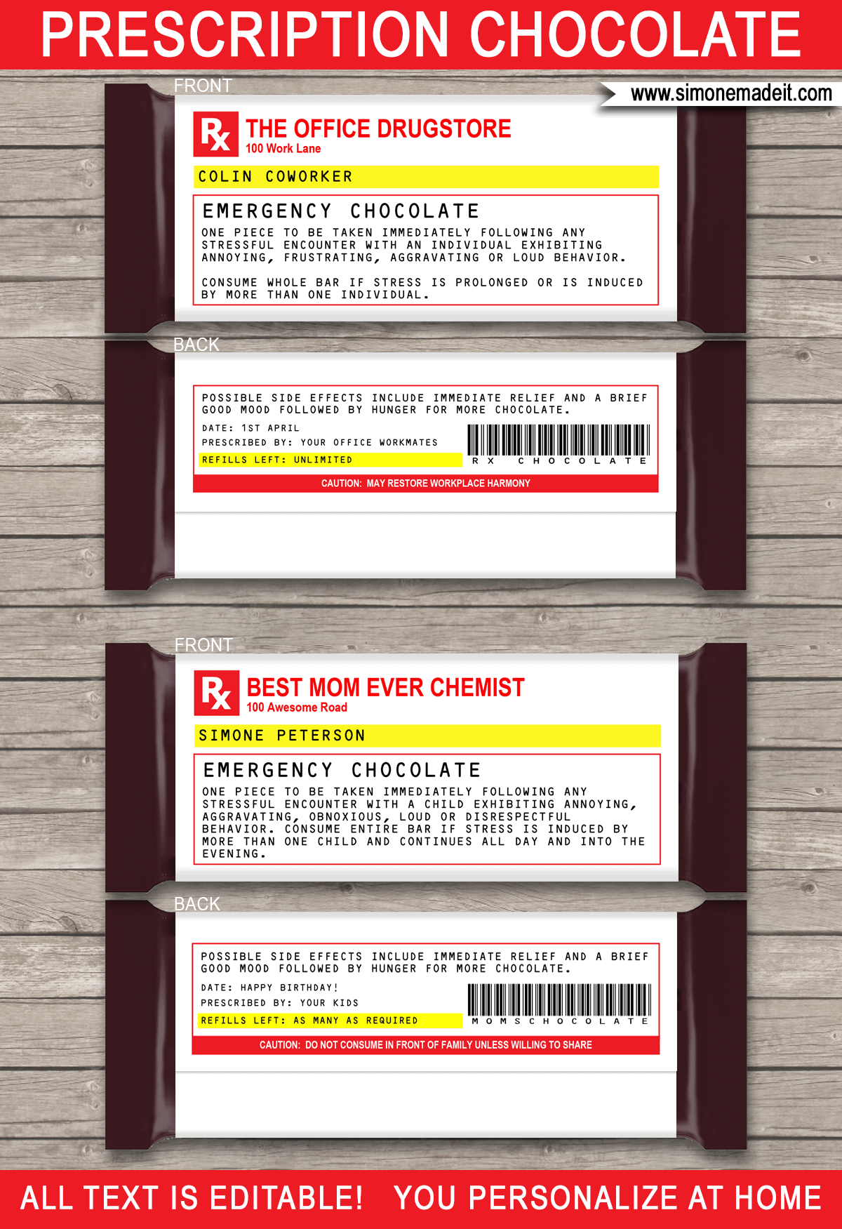 Free Printable Blank Prescription Label