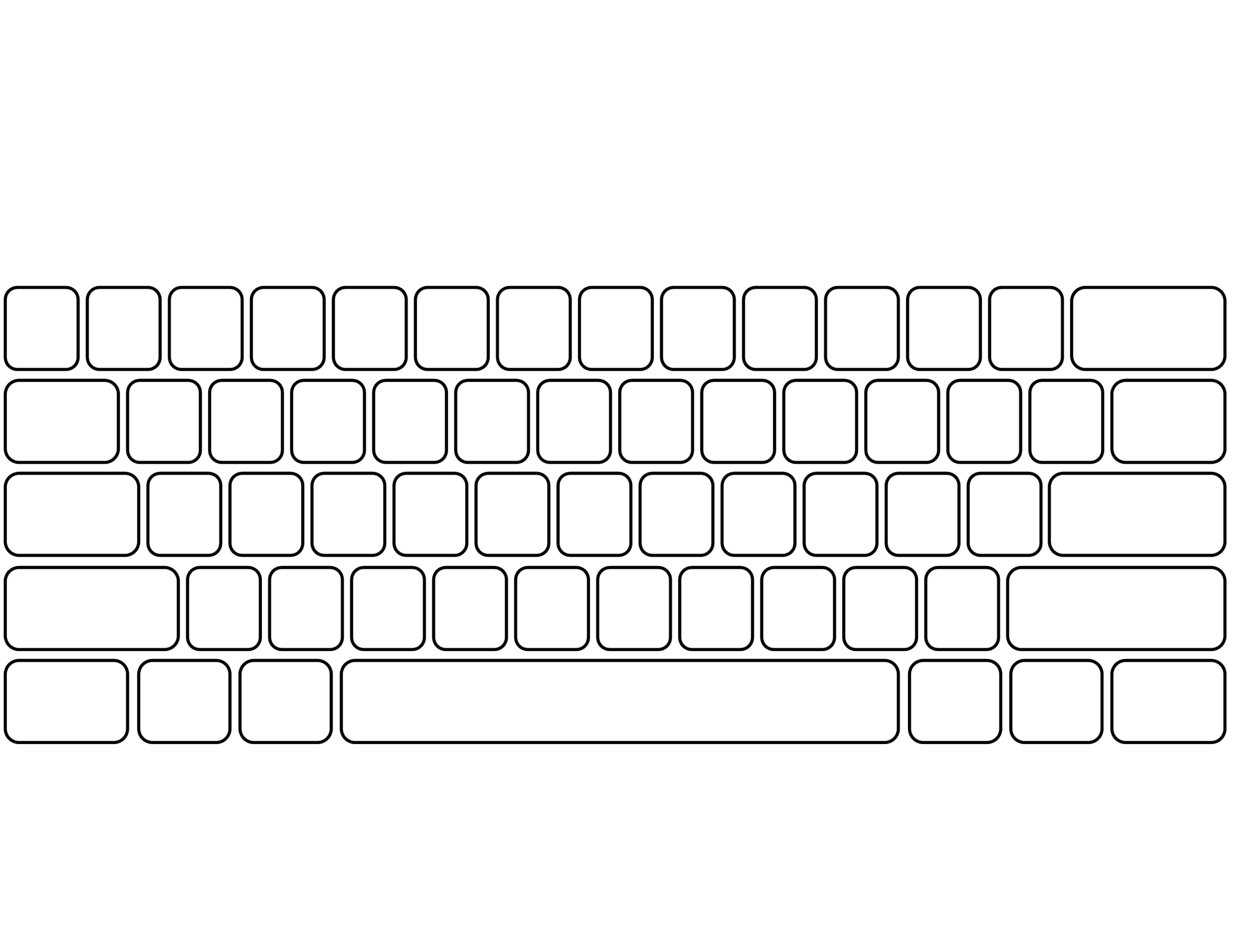 Blank Keyboard Template Printable