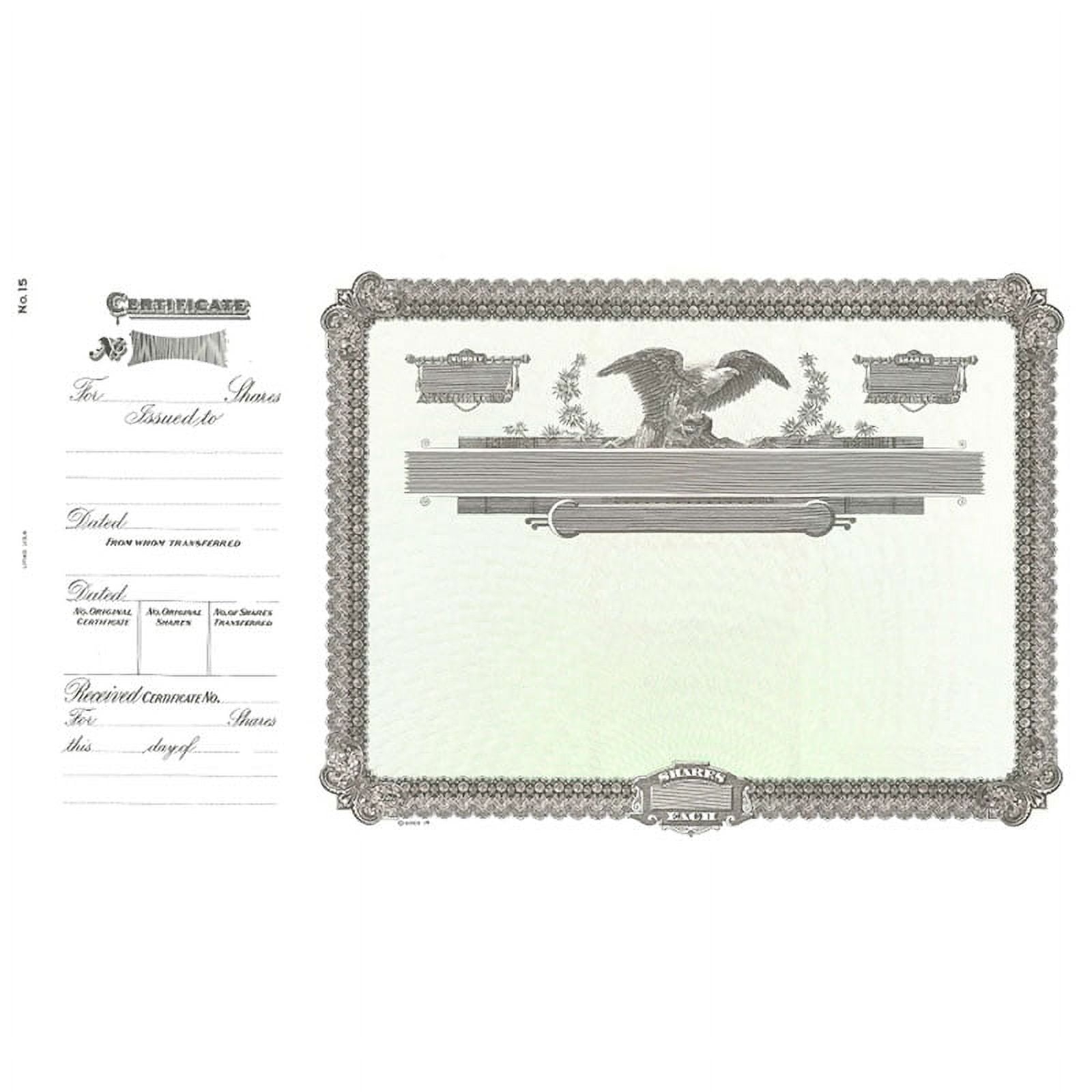 Order Blank Printable Stock Certificates