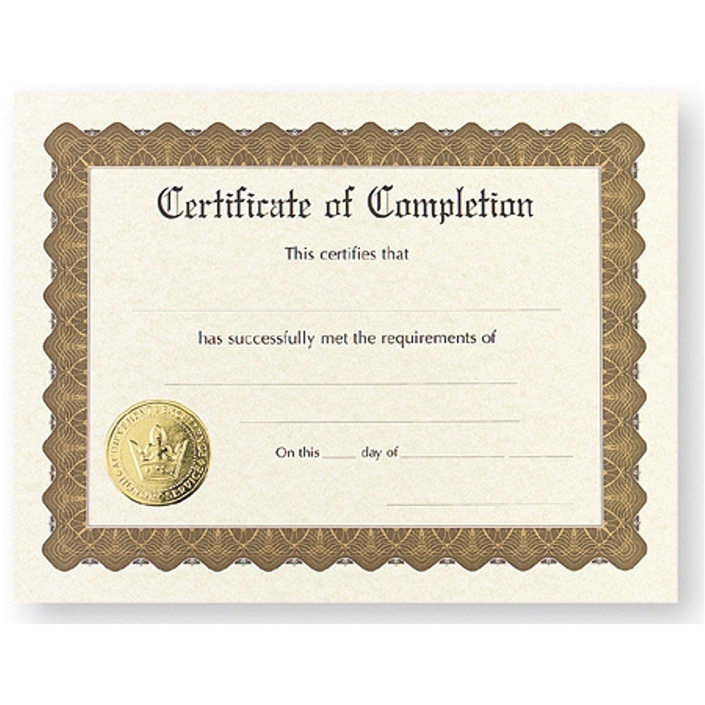 Great Papers Ivory Brown Certificate Paper With Gold Foil 11 X 8 5 Inches 6 Sheets Walmart