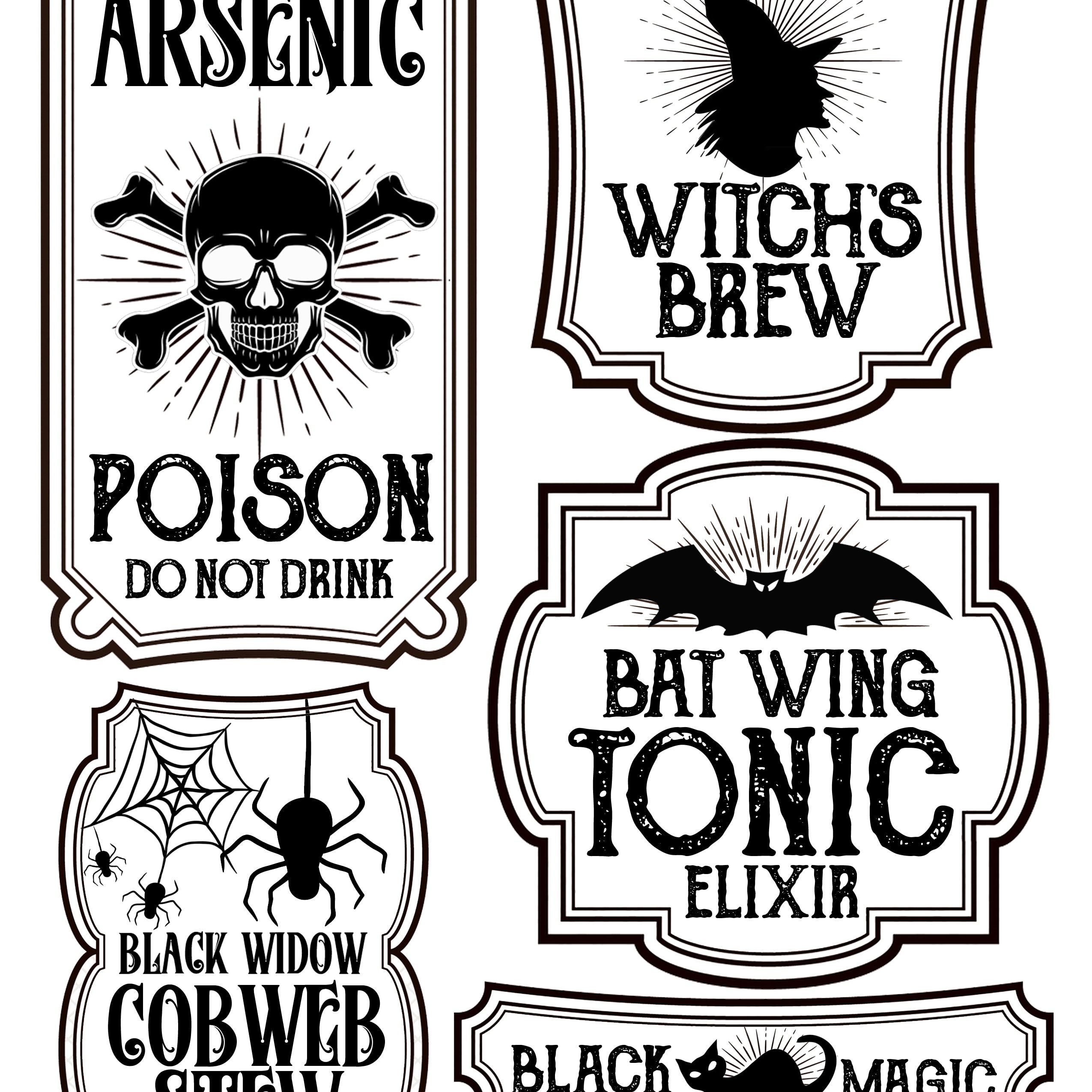 Free Printable Blank Potion Labels