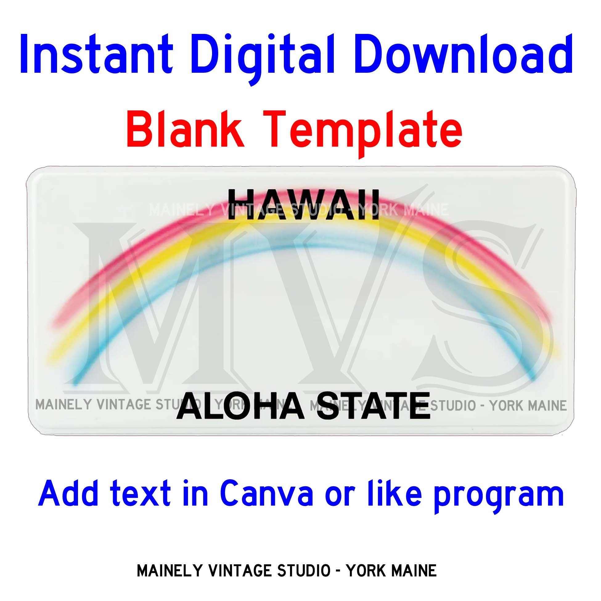 Blank License Plates Template Printables