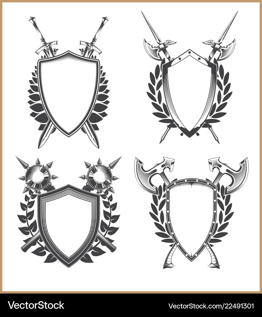 Heraldic Arms Template Royalty Free Vector Image