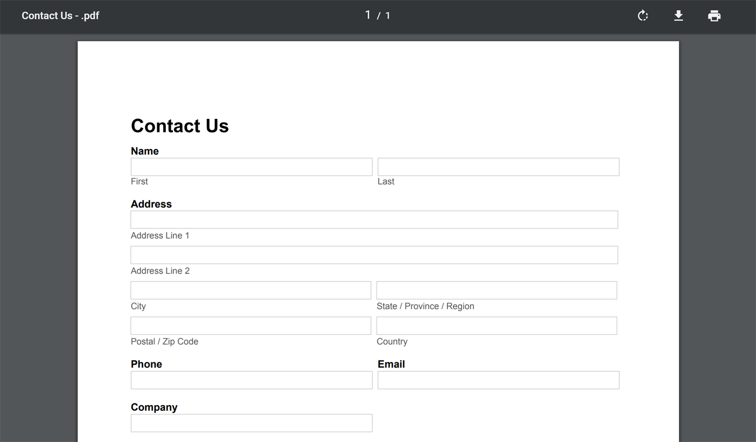 Blank Printable Form Images