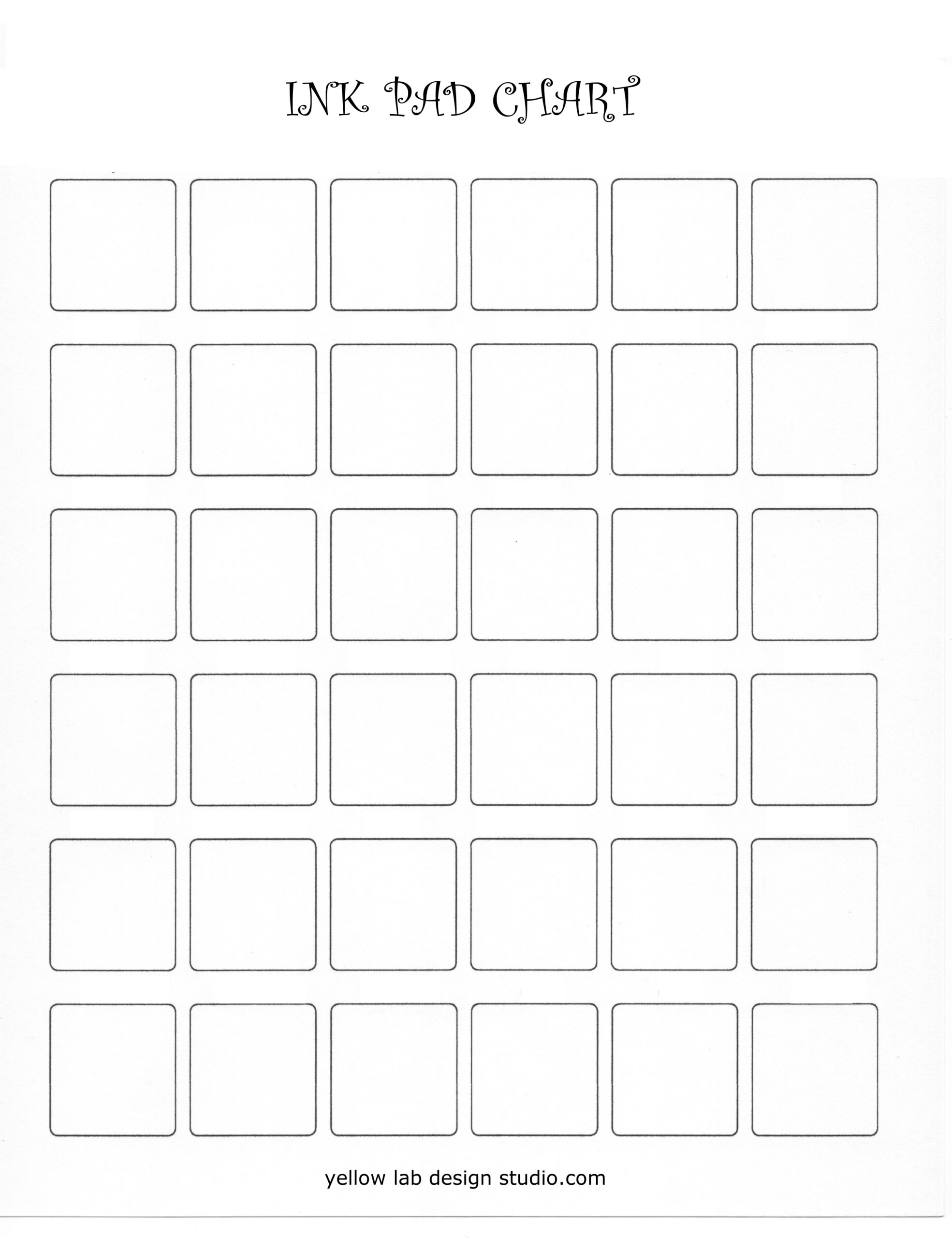 INK PAD COLOUR CHART BLANK Sunshine In Your Day