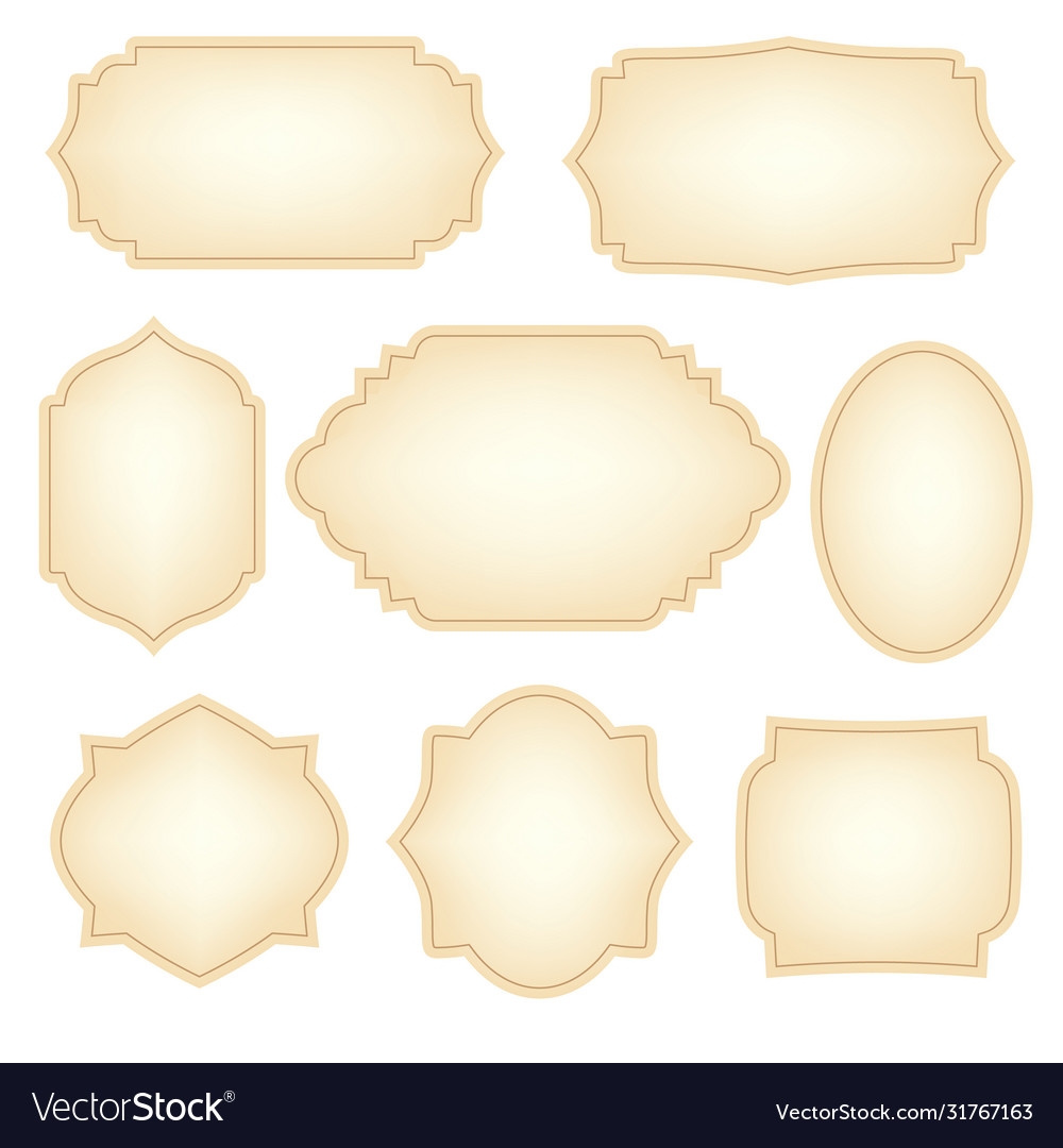 Label Template Collection Vintage Labels Frame Vector Image Label Template Collection Vintage Labels Frame Vector Image