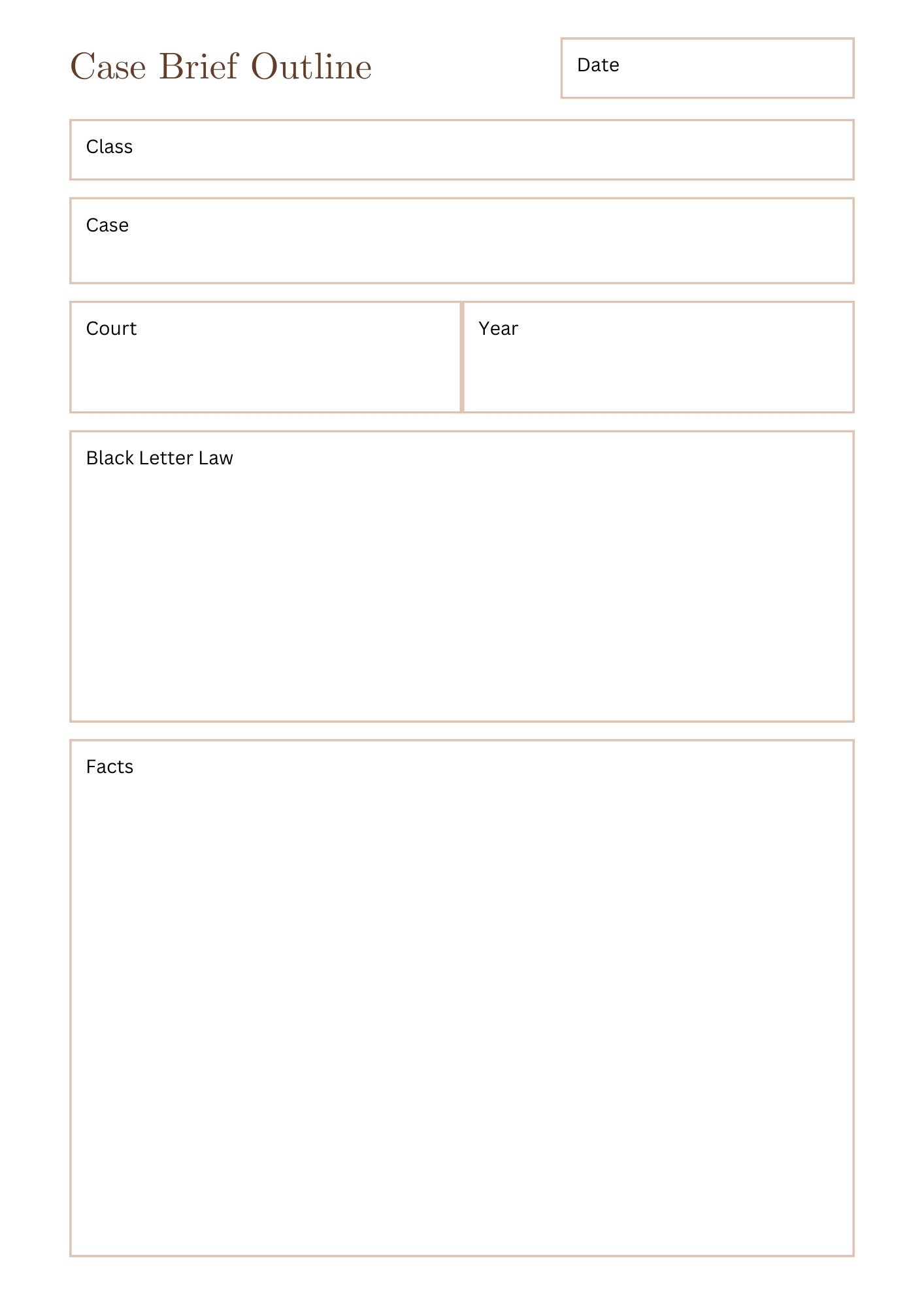 Law School Case Brief Outline PDF TEMPLATE Law Student Case Outline Digital Download Case Brief Digital Template 1L Study Aid Etsy
