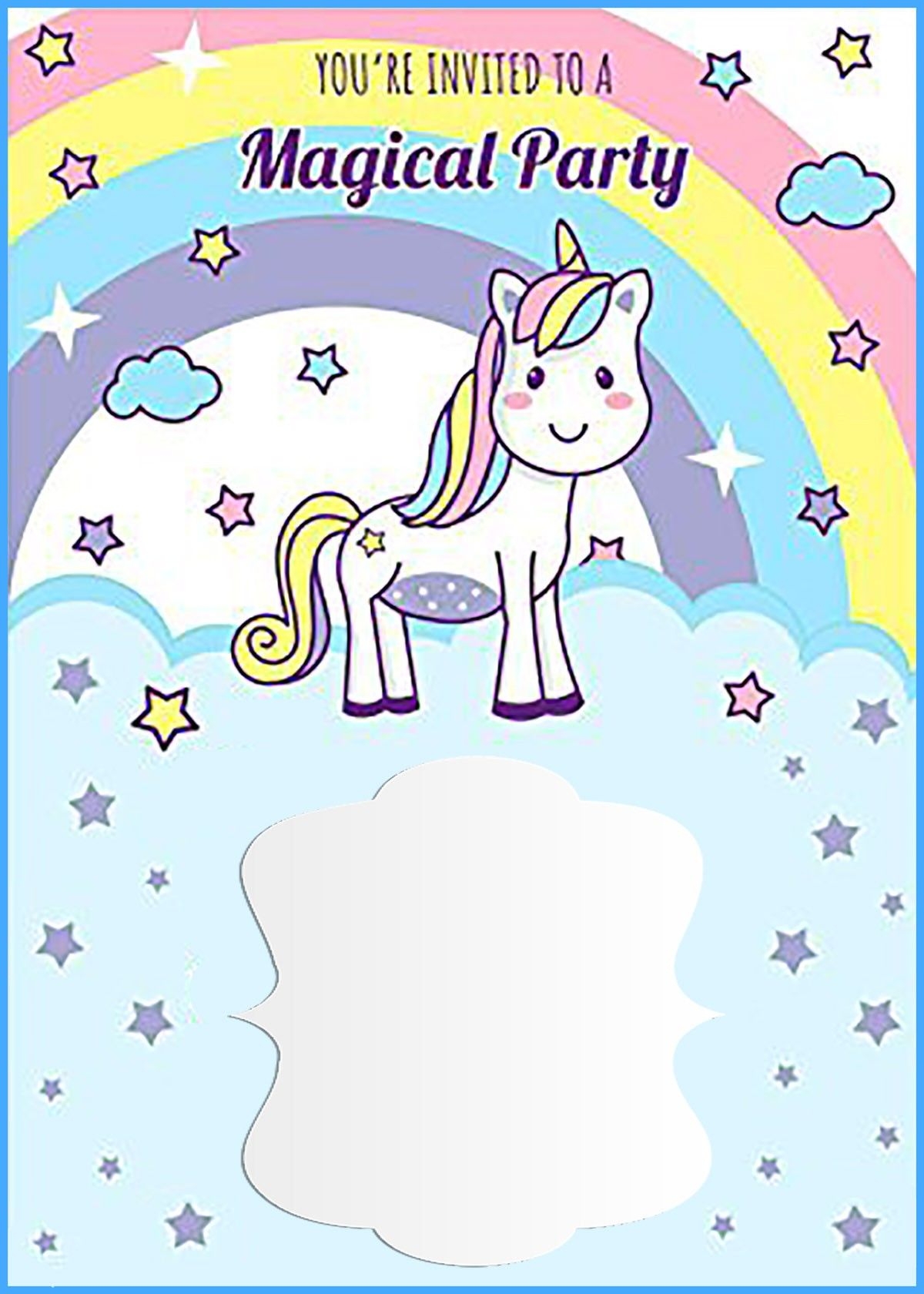 Magical Rainbow Unicorn Party Printable Collection Fun365 Worksheets Library