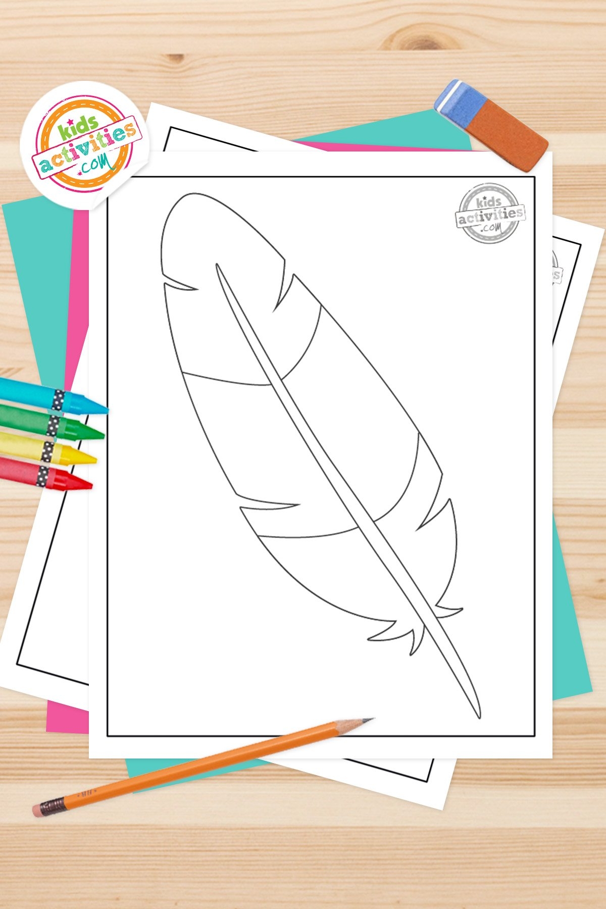 Blank Free Printable Feather Template