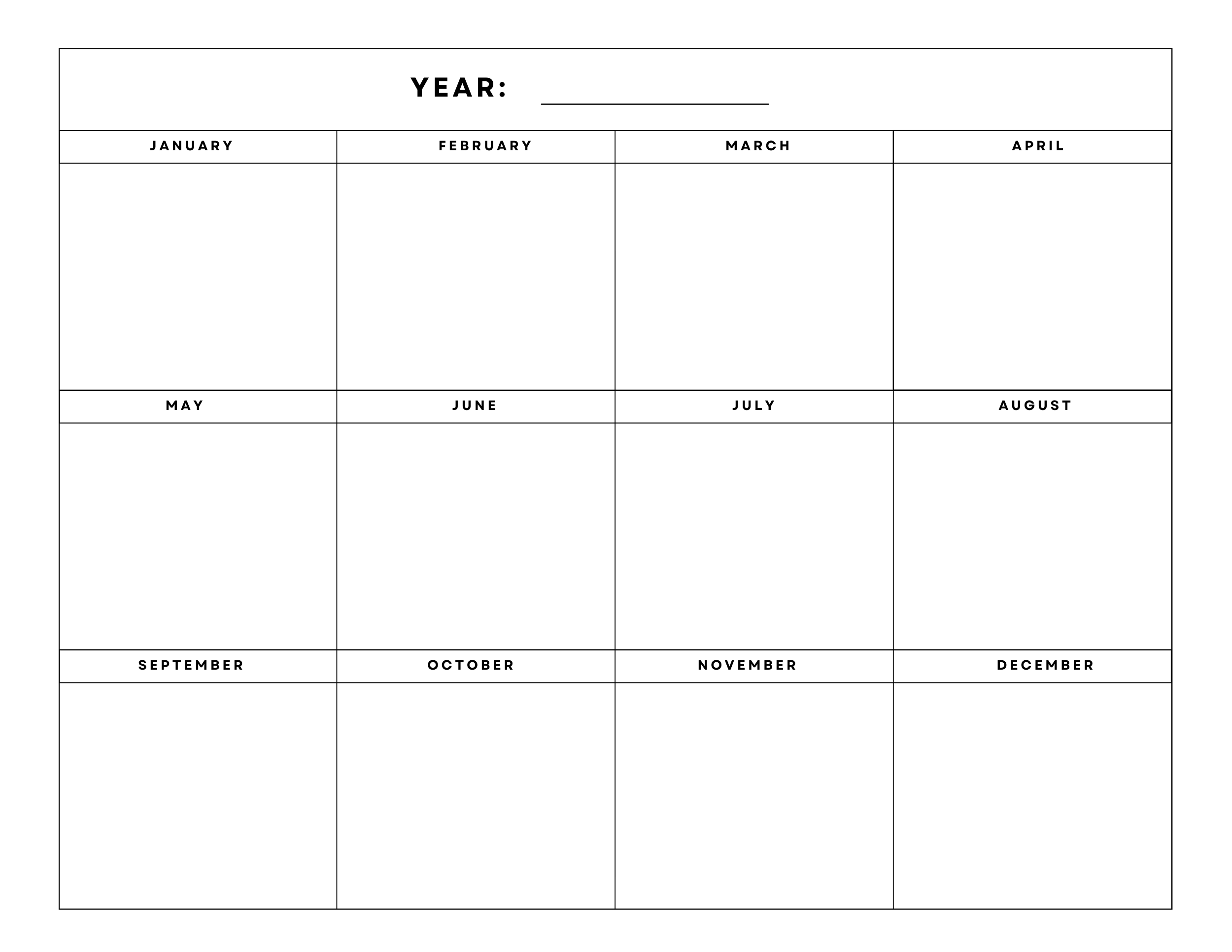 Make The Best Of The Year With A Blank Calendar My Calendar Land