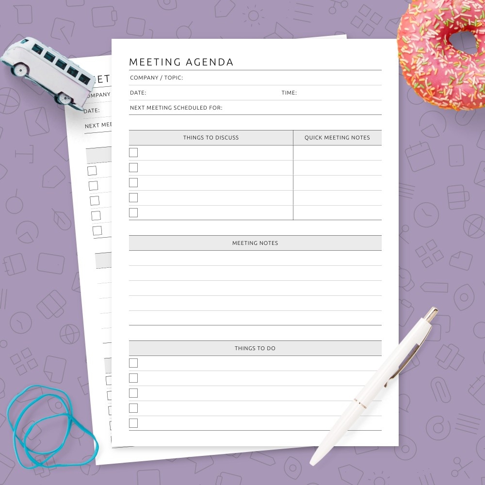 Meeting Agenda Detailed Template Template Printable PDF