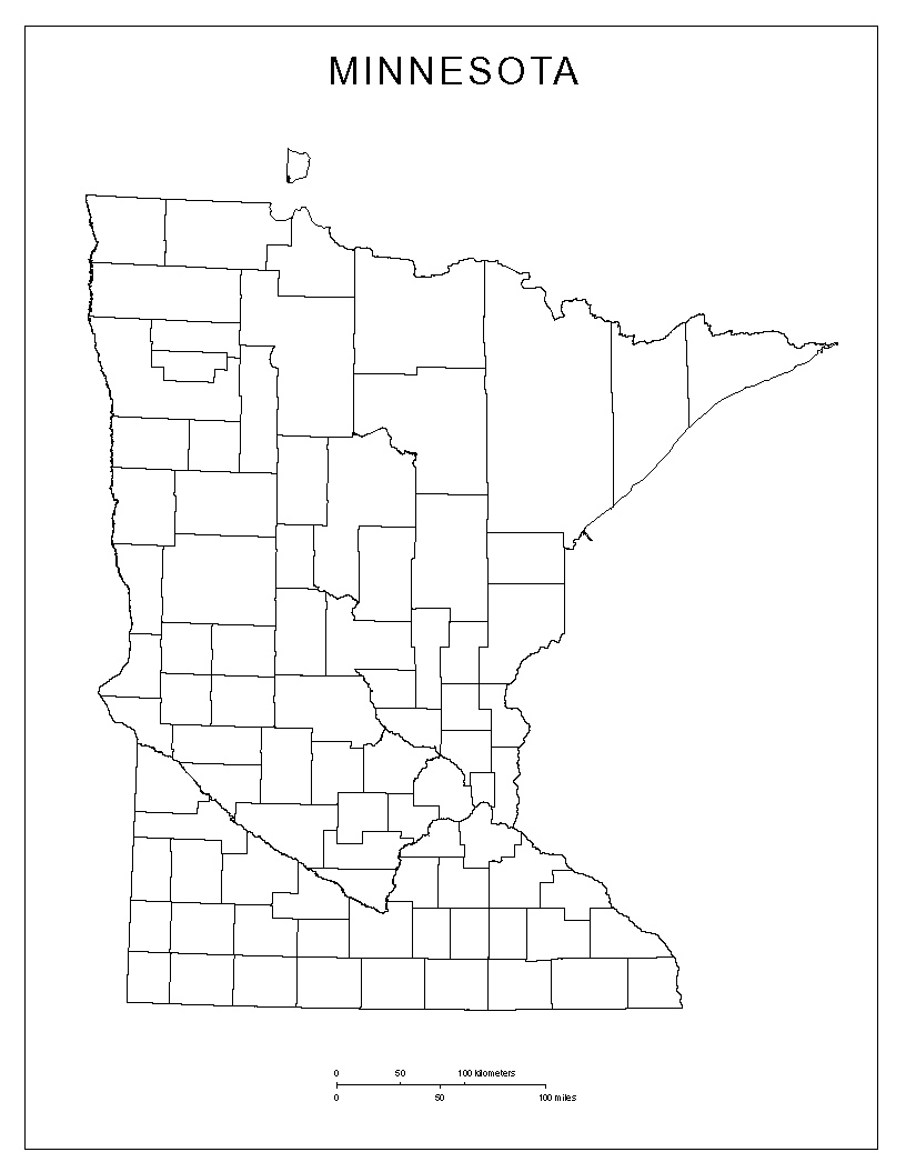 Minnesota Blank Map