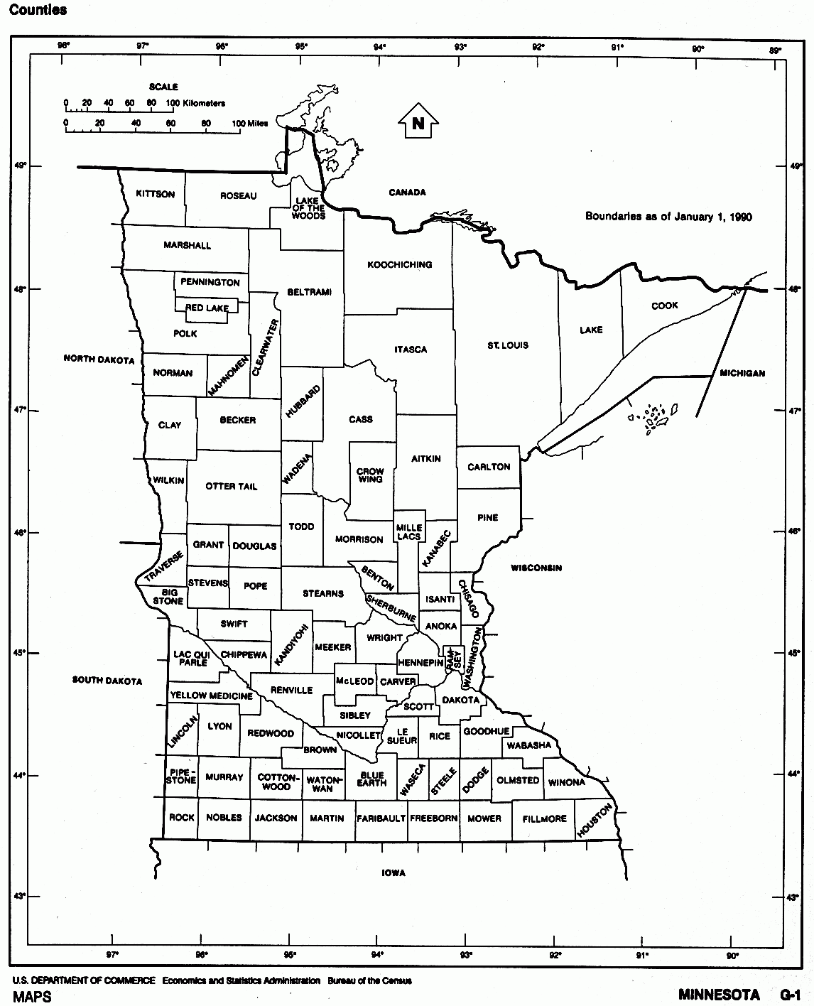 Blank Minnesota Map Template Free Printable