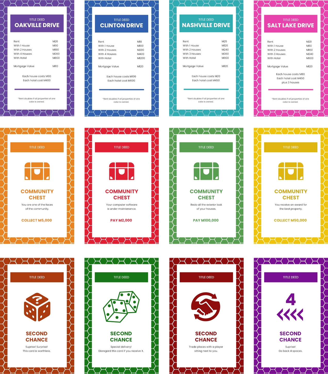 Monopoly Card Template In PSD Illustrator SVG PDF Download Template 