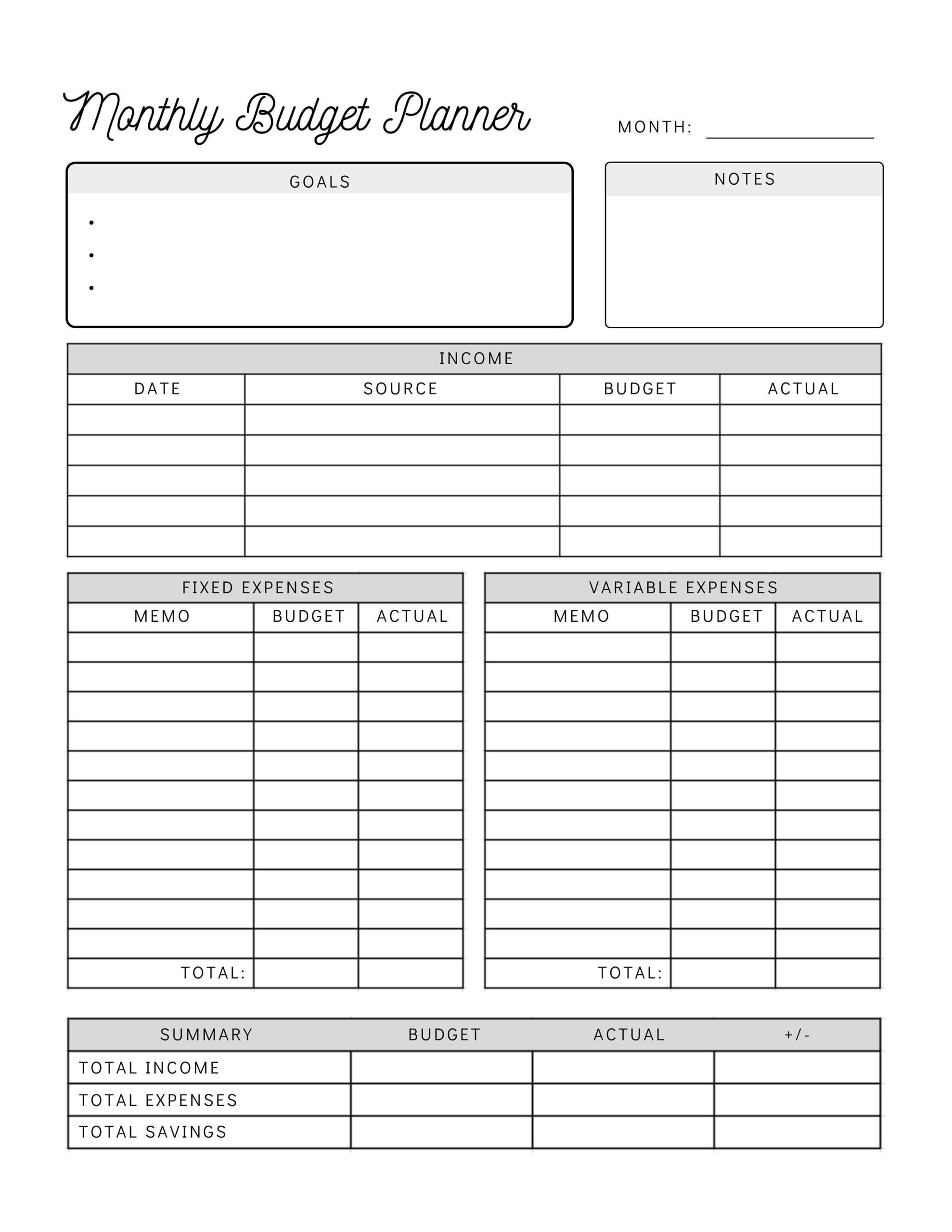 Monthly Budget Planner Printable Simple Budget Worksheet Personal Budget Template Instant Download Etsy Monthly Budget Planner Printable Simple Budget Worksheet Personal Budget Template Instant Download Etsy