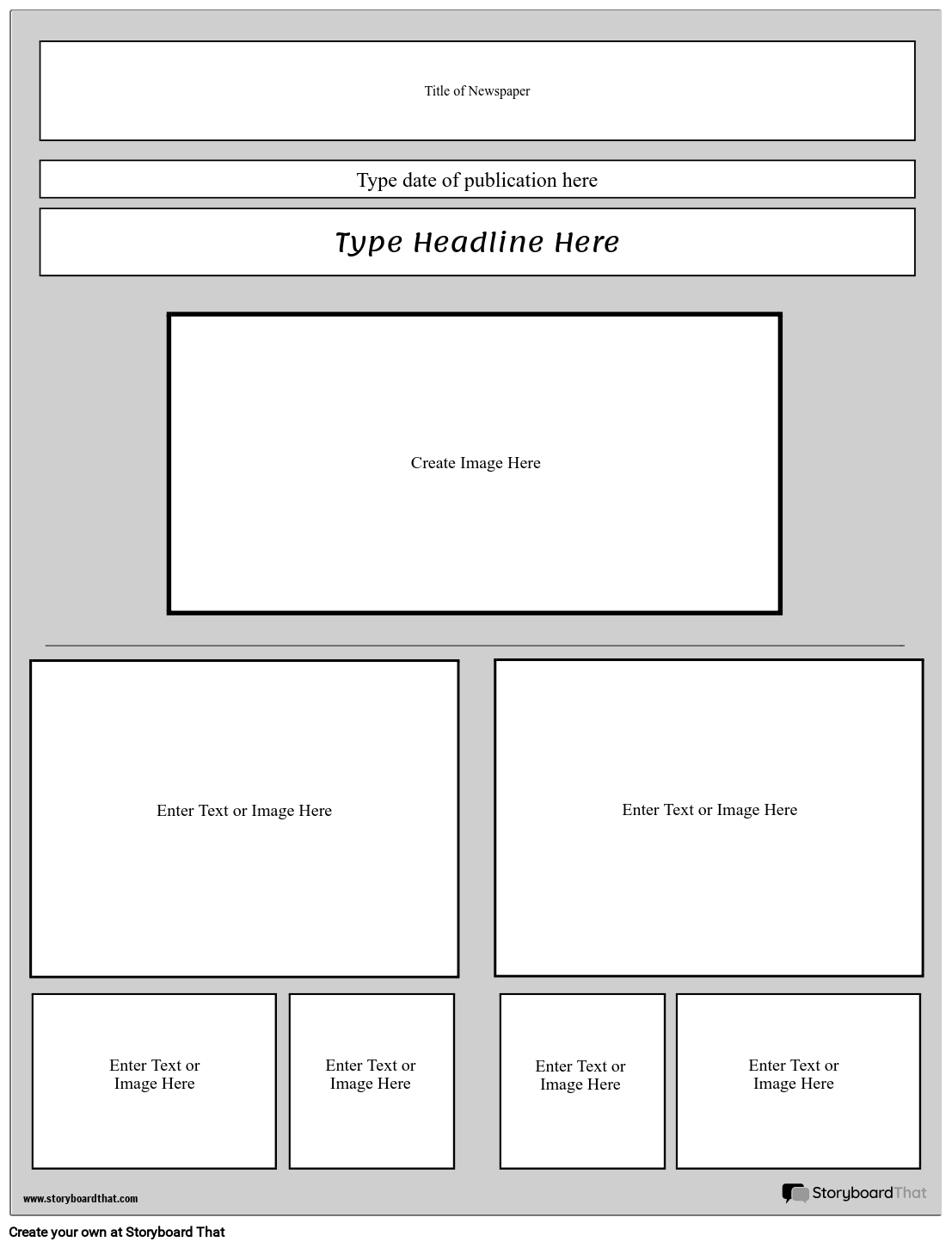 Newspaper Project Templates Create With Storyboard That
