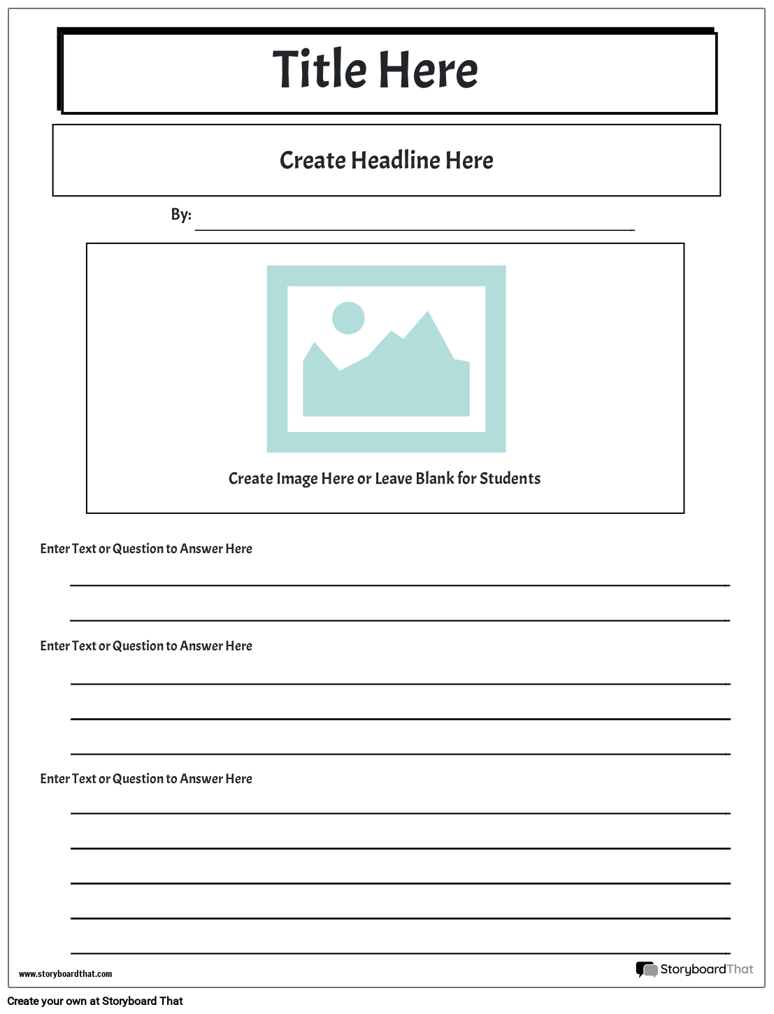 Newspaper Project Templates Create With Storyboard That