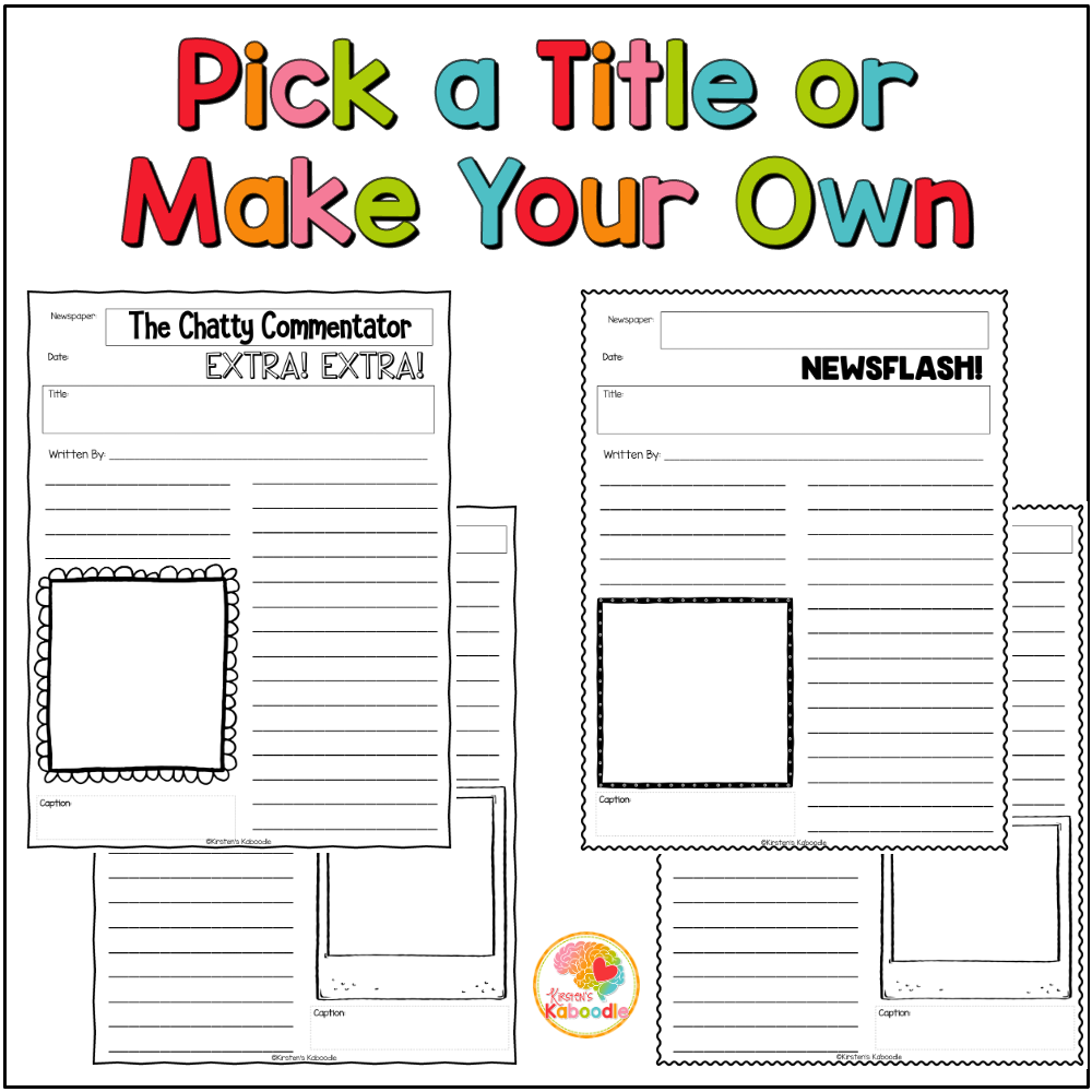 Newspaper Templates Printable Or Google Slides Writing Activity
