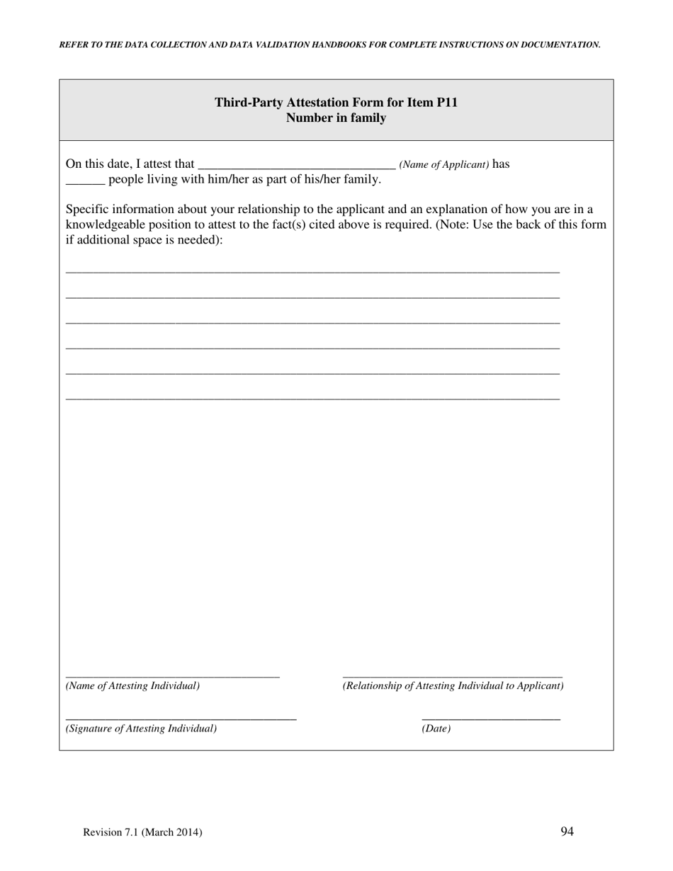 North Carolina Third Party Attestation Form For Item P11 Number In Family Fill Out Sign Online And Download PDF Templateroller