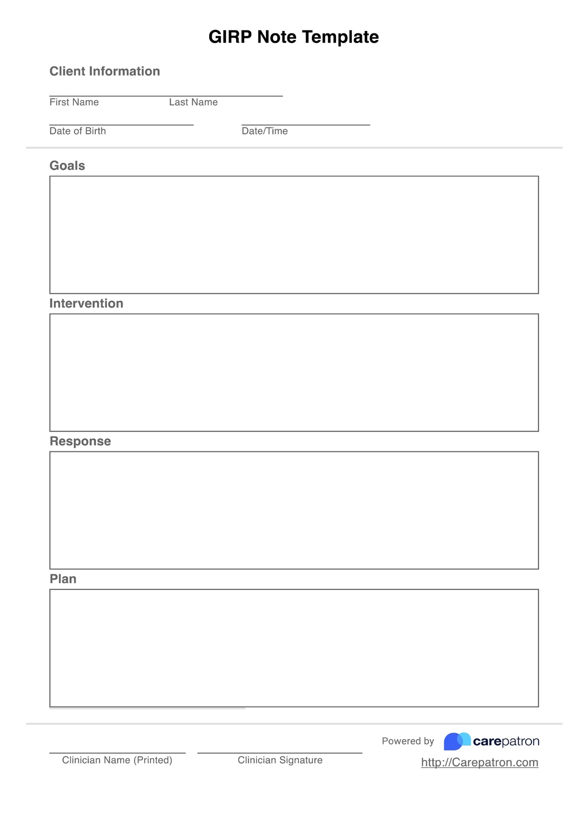 Nursing Narrative Note Template Example Free PDF Download