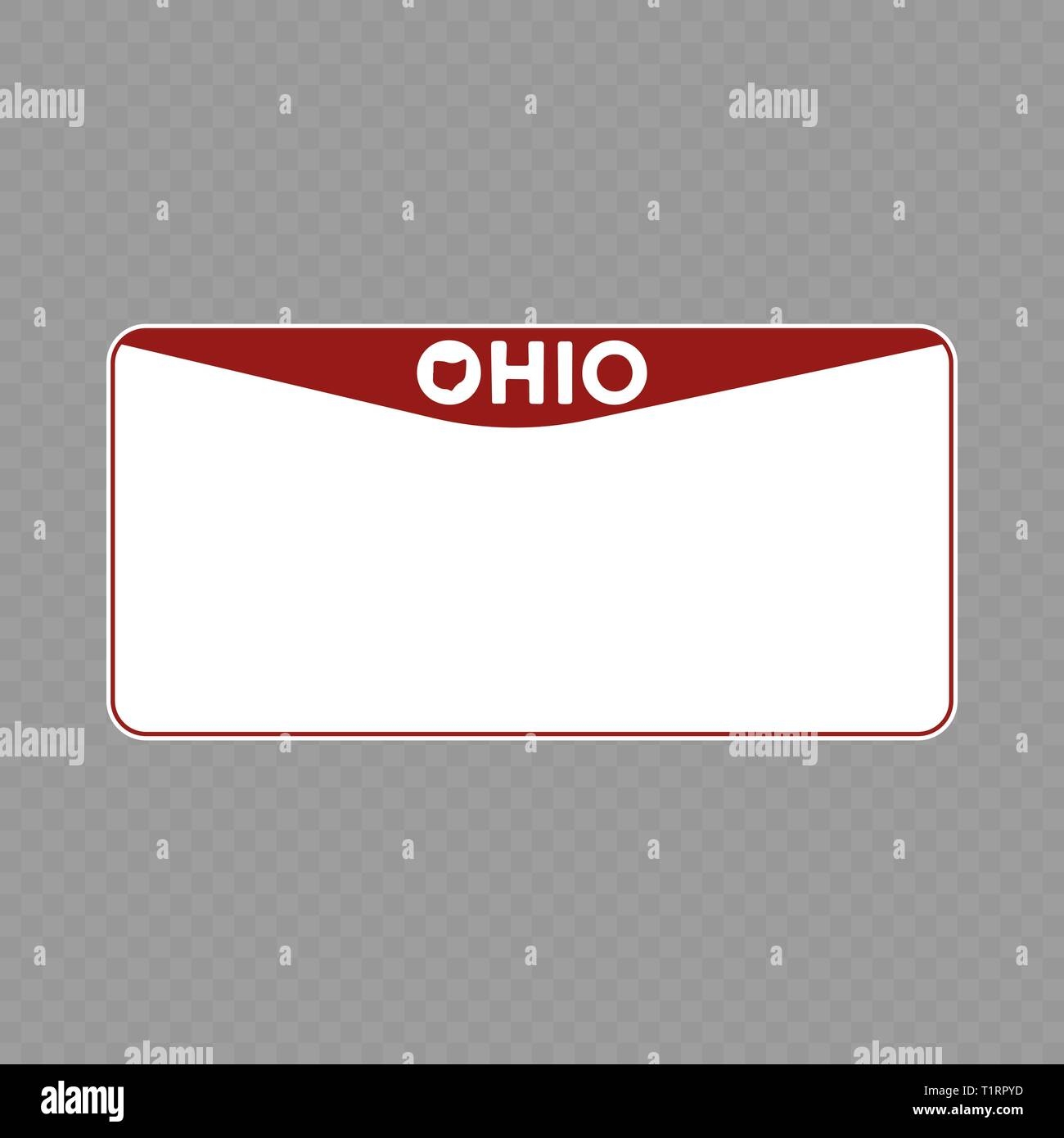 Ohio License Plate Stock Vector Images Alamy