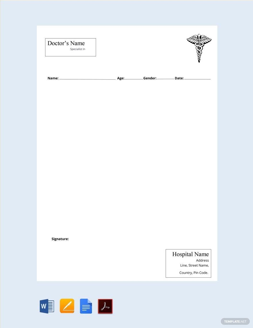 Ophthalmologist Doctor s Prescription Template In Word Pages PDF Google Docs Download Template