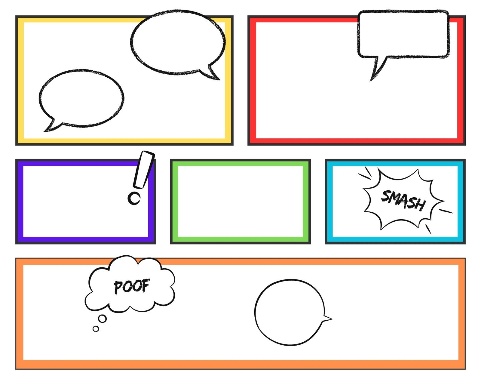 Page 2 Free Printable Comic Strip Templates You Can Customize Canva